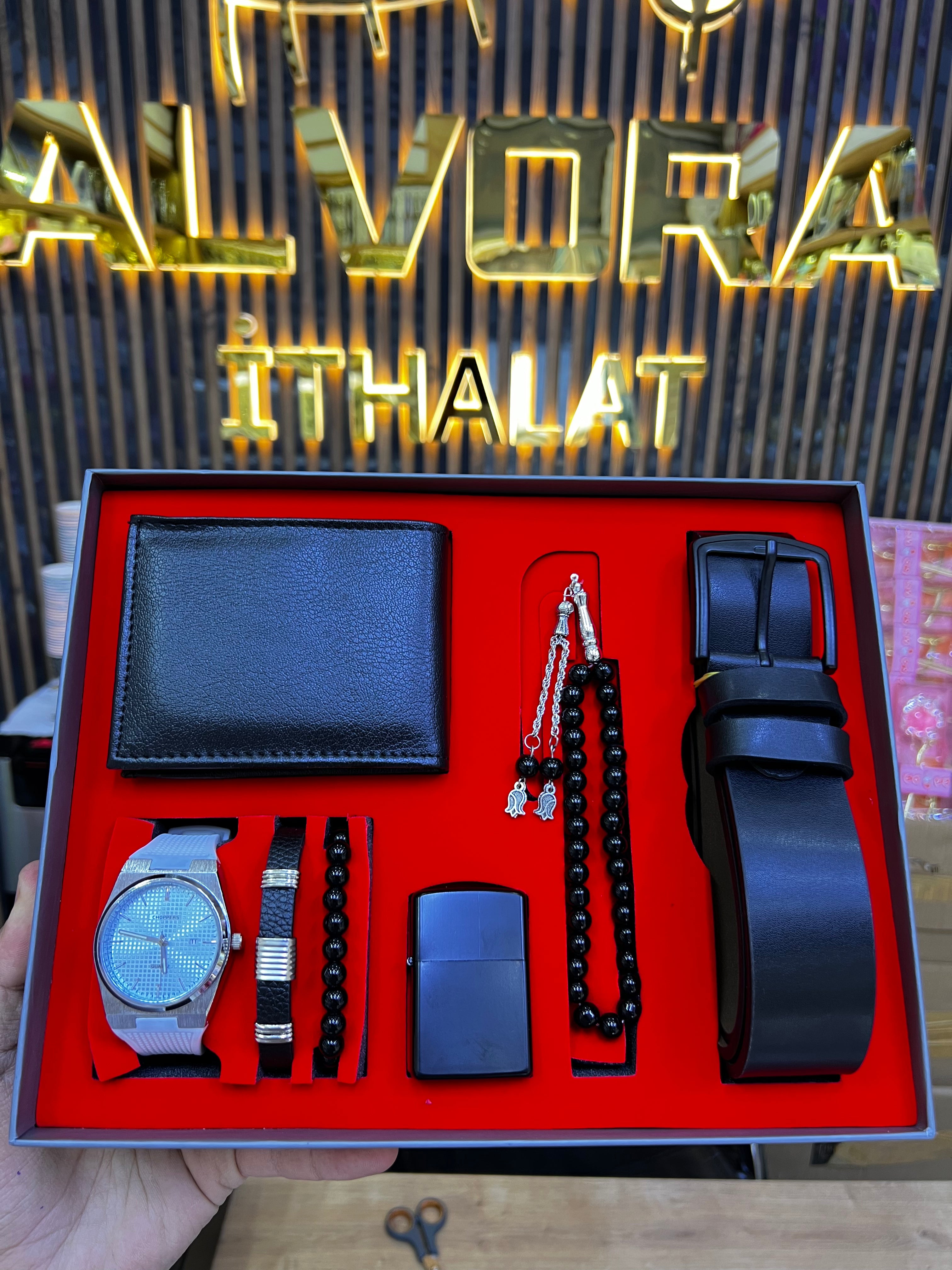 KOMBİN SET 7 PARÇA ÇELİK SAAT ALV-K 162