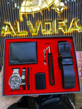 KOMBİN SET 7 PARÇA ÇELİK SAAT ALV-K 162