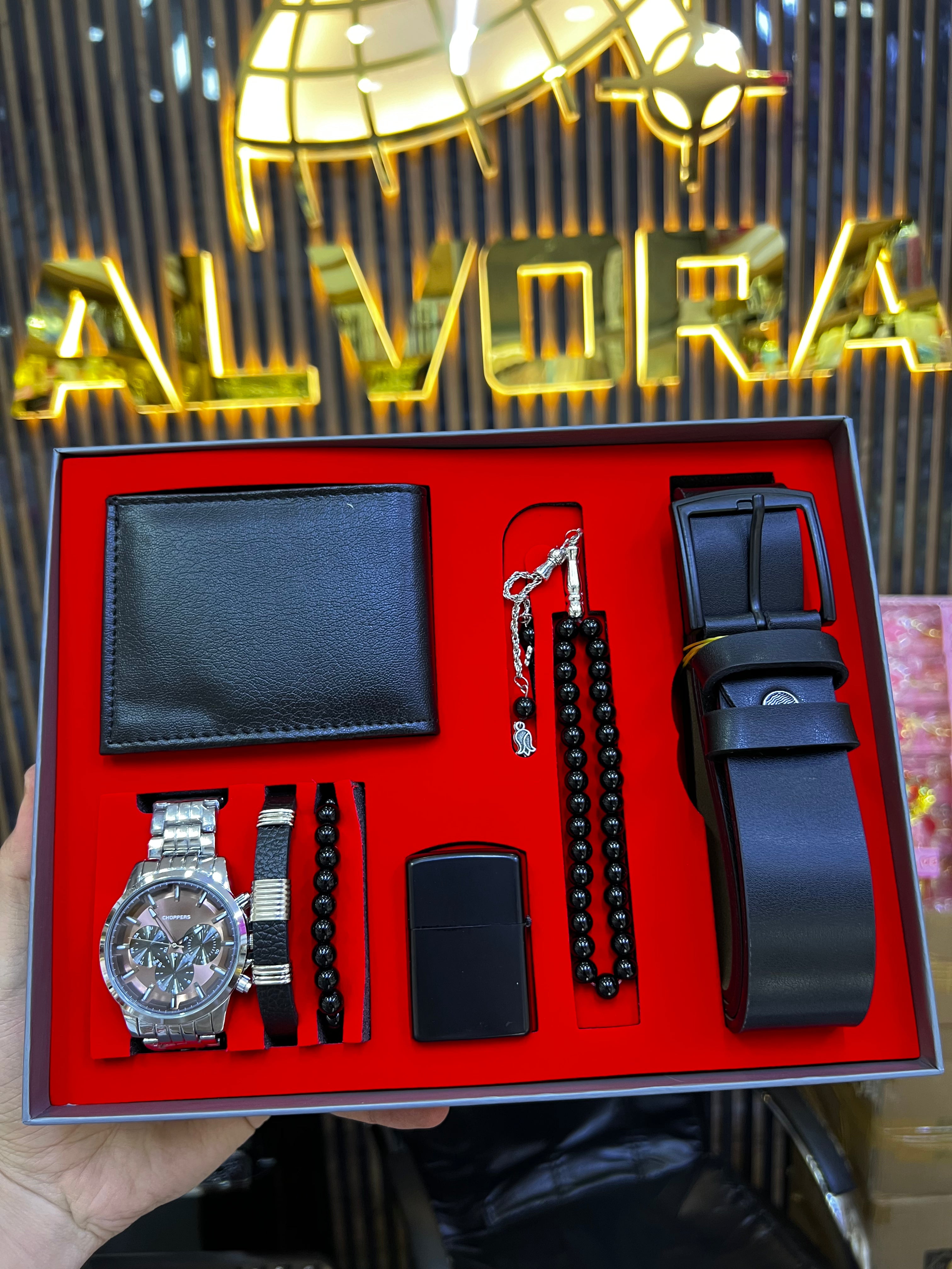 KOMBİN SET 7 PARÇA ÇELİK SAAT ALV-K 162