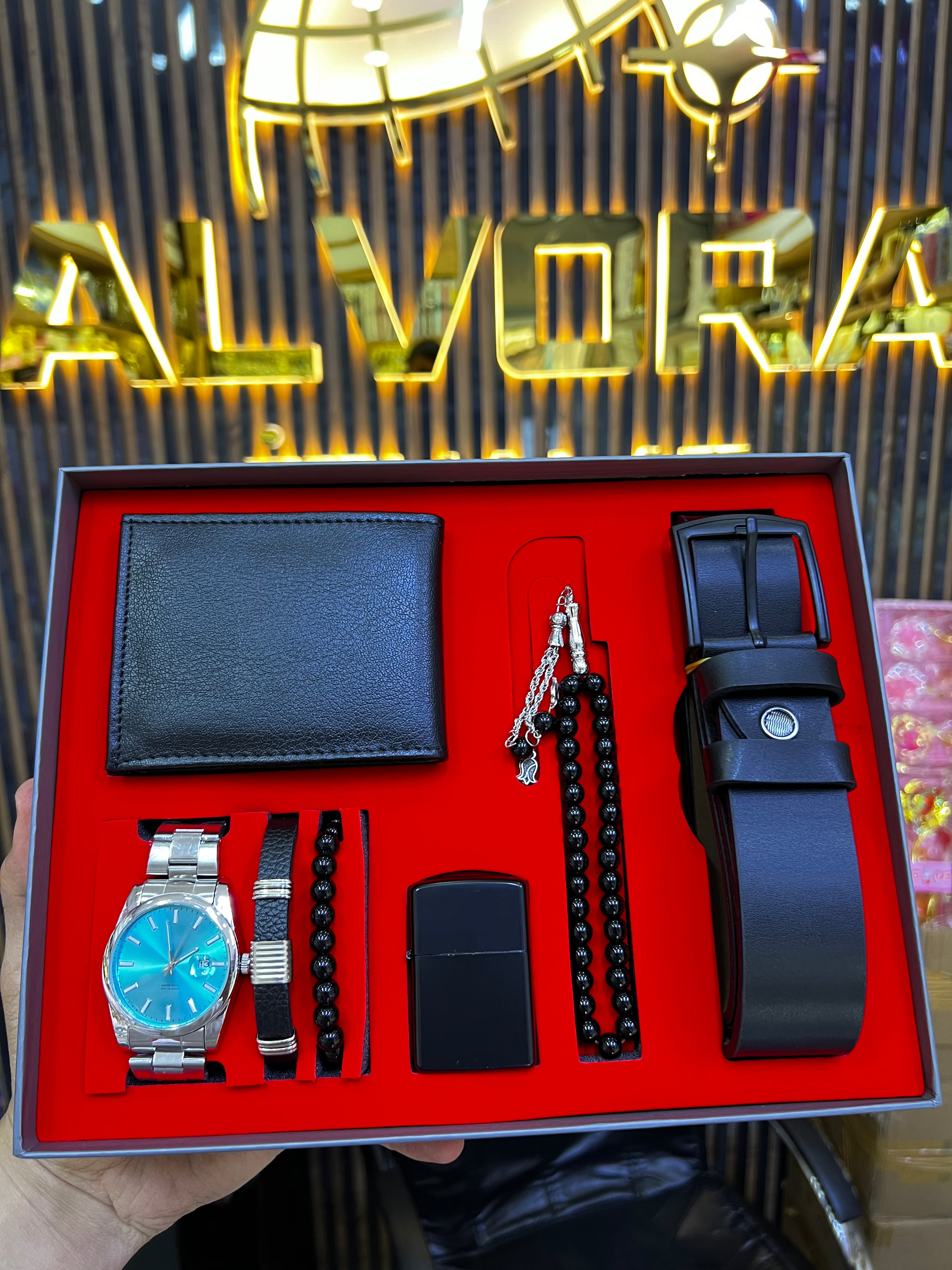 KOMBİN SET 7 PARÇA ÇELİK SAAT ALV-K 162