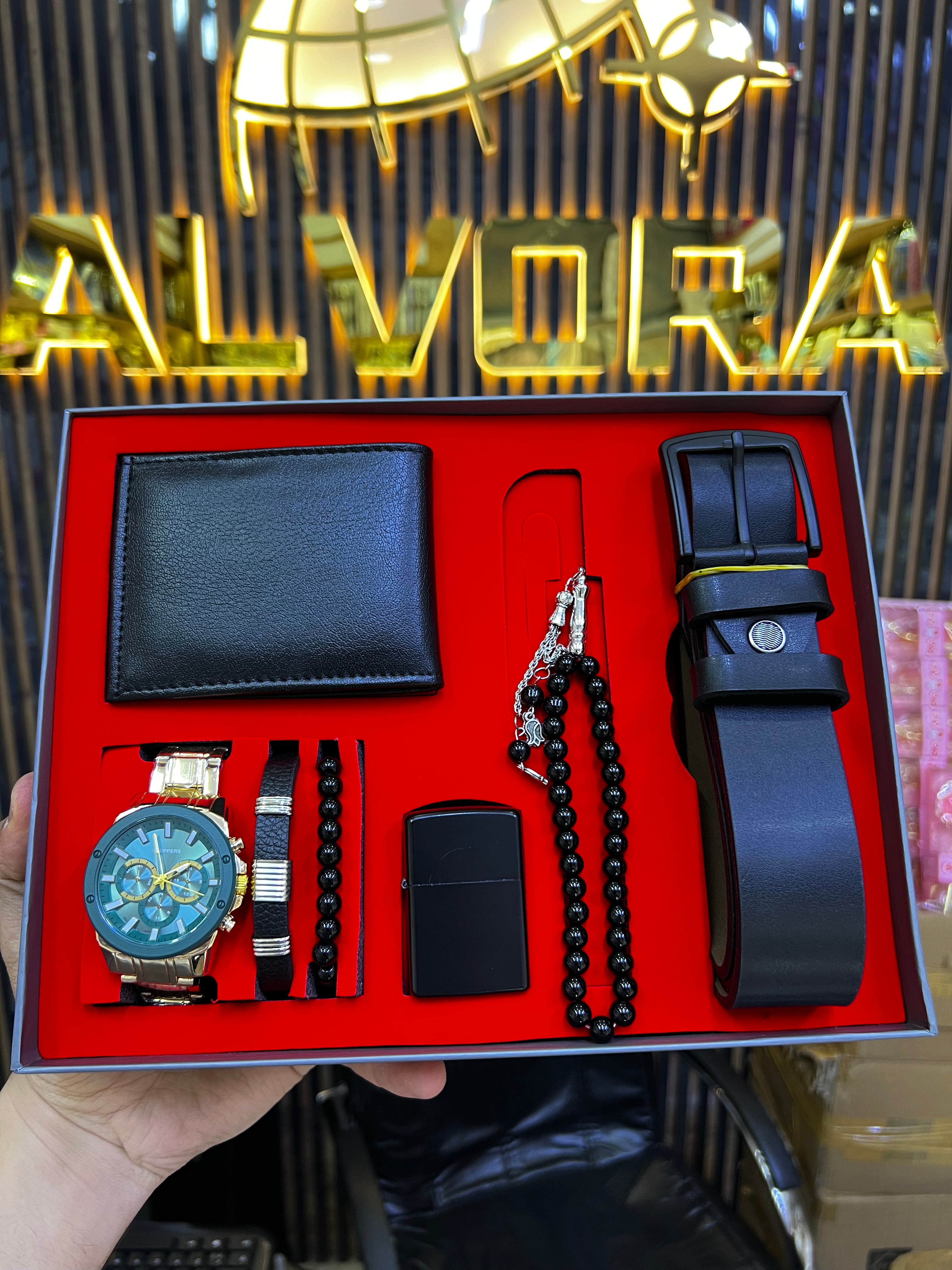 KOMBİN SET 7 PARÇA ÇELİK SAAT ALV-K 162