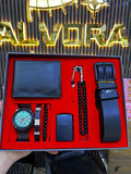 KOMBİN SET 7 PARÇA ÇELİK SAAT ALV-K 162