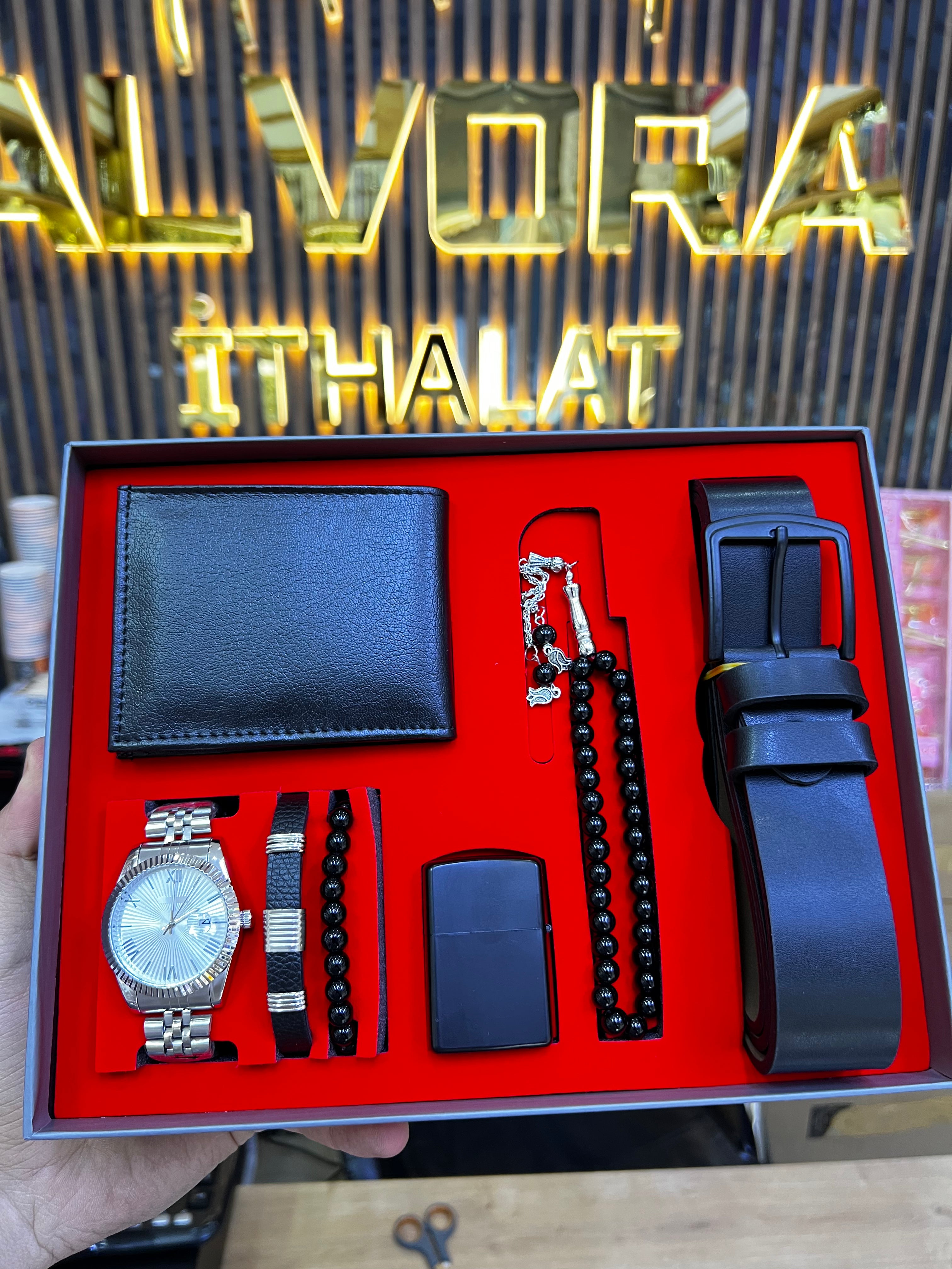 KOMBİN SET 7 PARÇA ÇELİK SAAT ALV-K 162