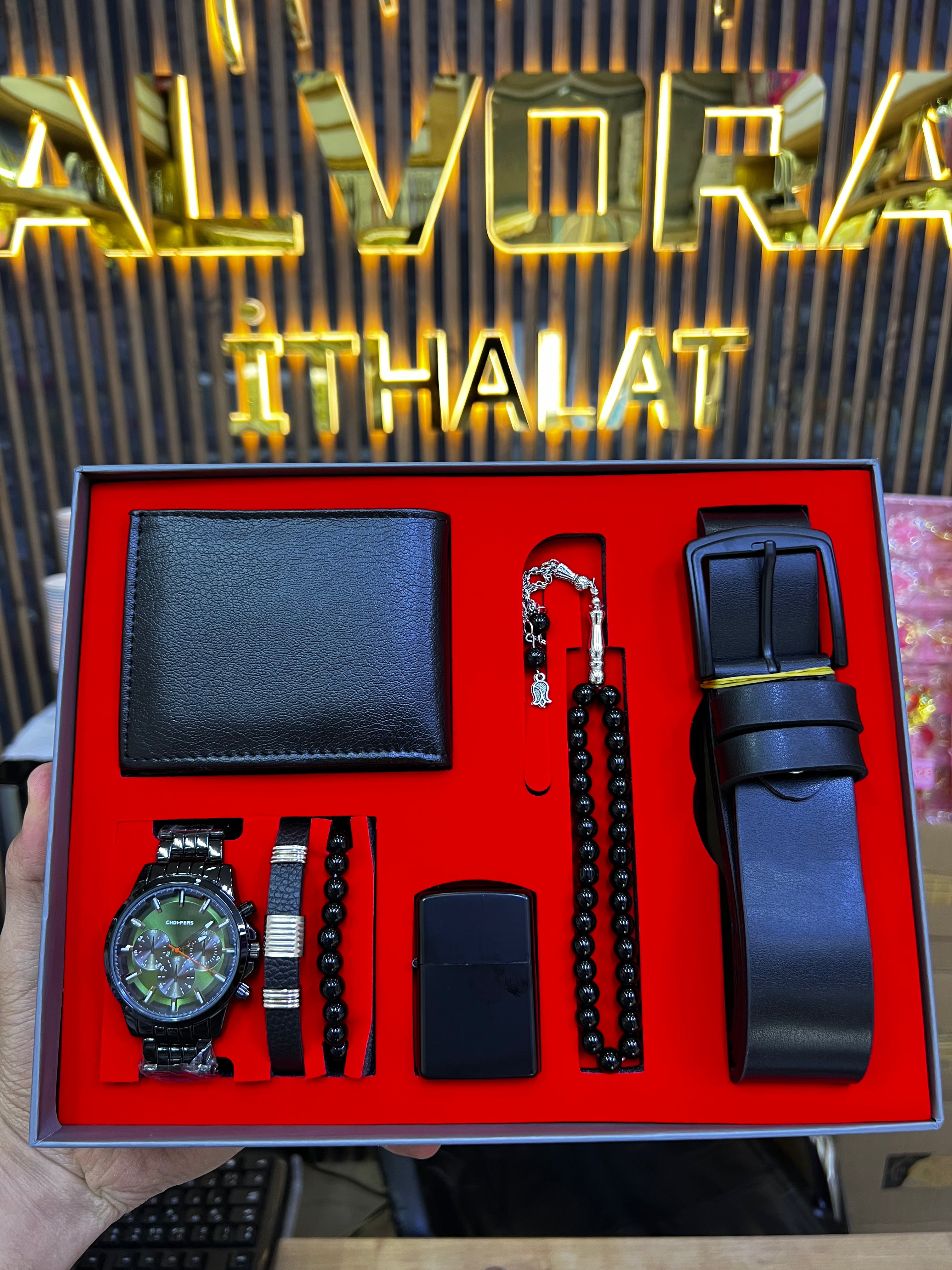 KOMBİN SET 7 PARÇA ÇELİK SAAT ALV-K 162