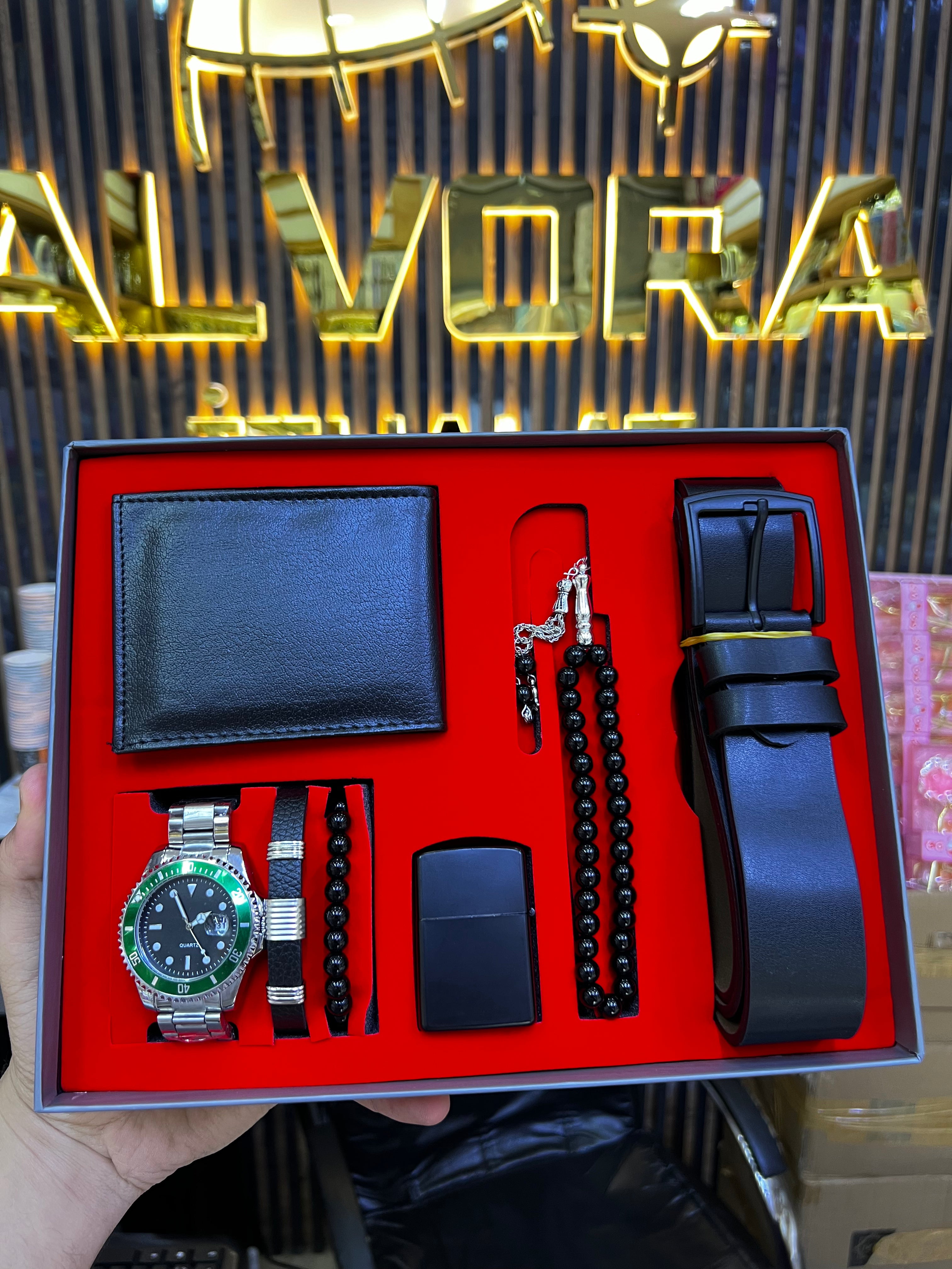 KOMBİN SET 7 PARÇA ÇELİK SAAT ALV-K 162