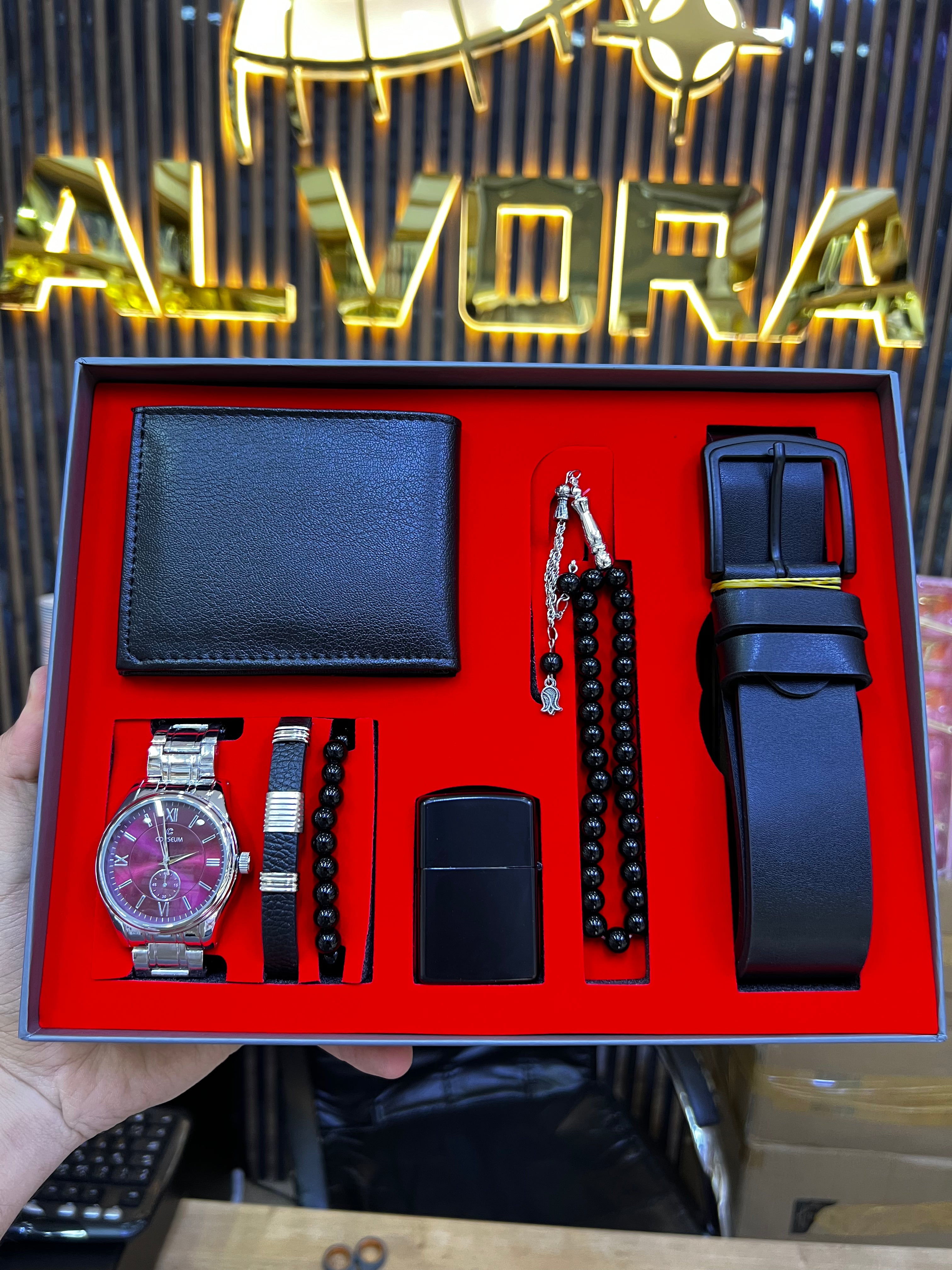 KOMBİN SET 7 PARÇA ÇELİK SAAT ALV-K 162