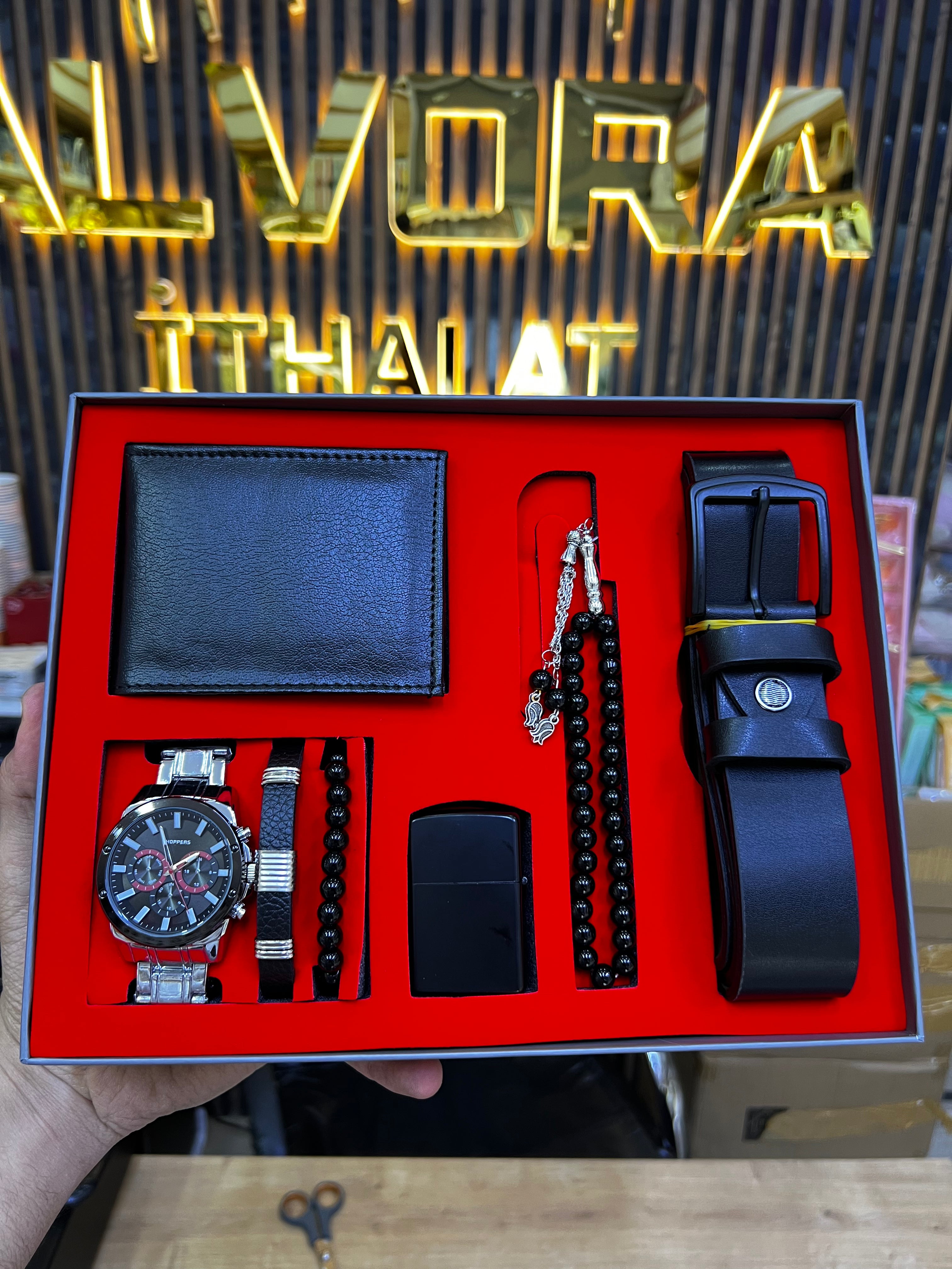 KOMBİN SET 7 PARÇA ÇELİK SAAT ALV-K 162