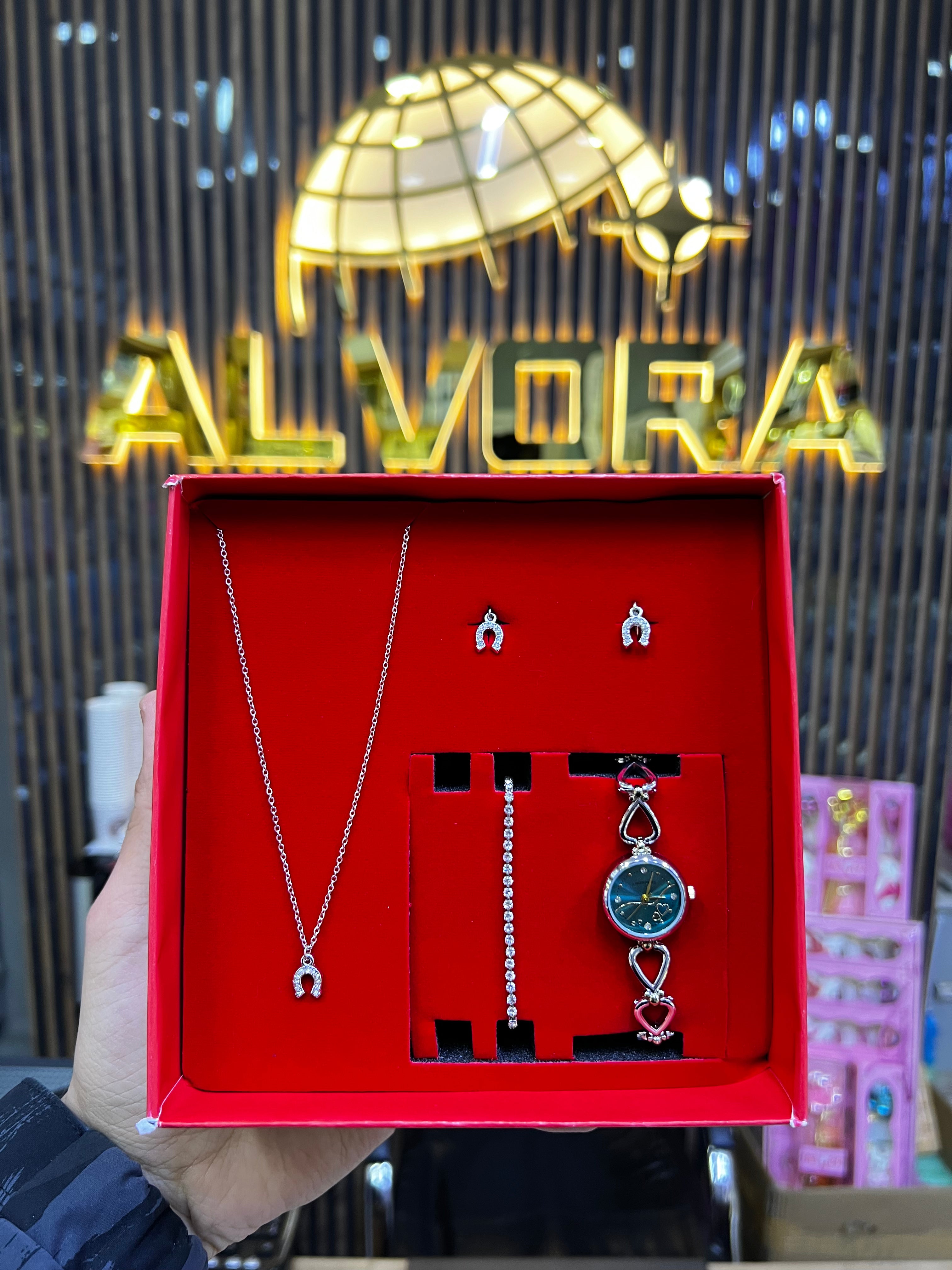 KOMBİN SET 5 PARÇA ÇELİK SAAT ALV-K 166