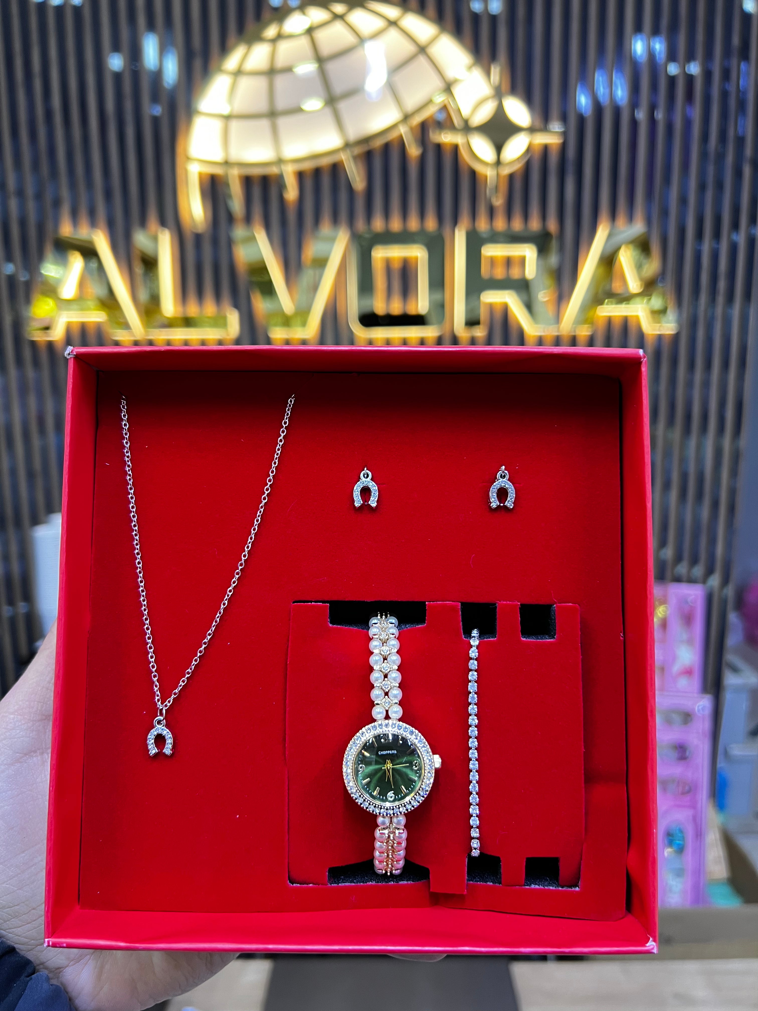 KOMBİN SET 5 PARÇA ÇELİK SAAT ALV-K 166