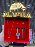 KOMBİN SET 5 PARÇA ÇELİK SAAT ALV-K 166