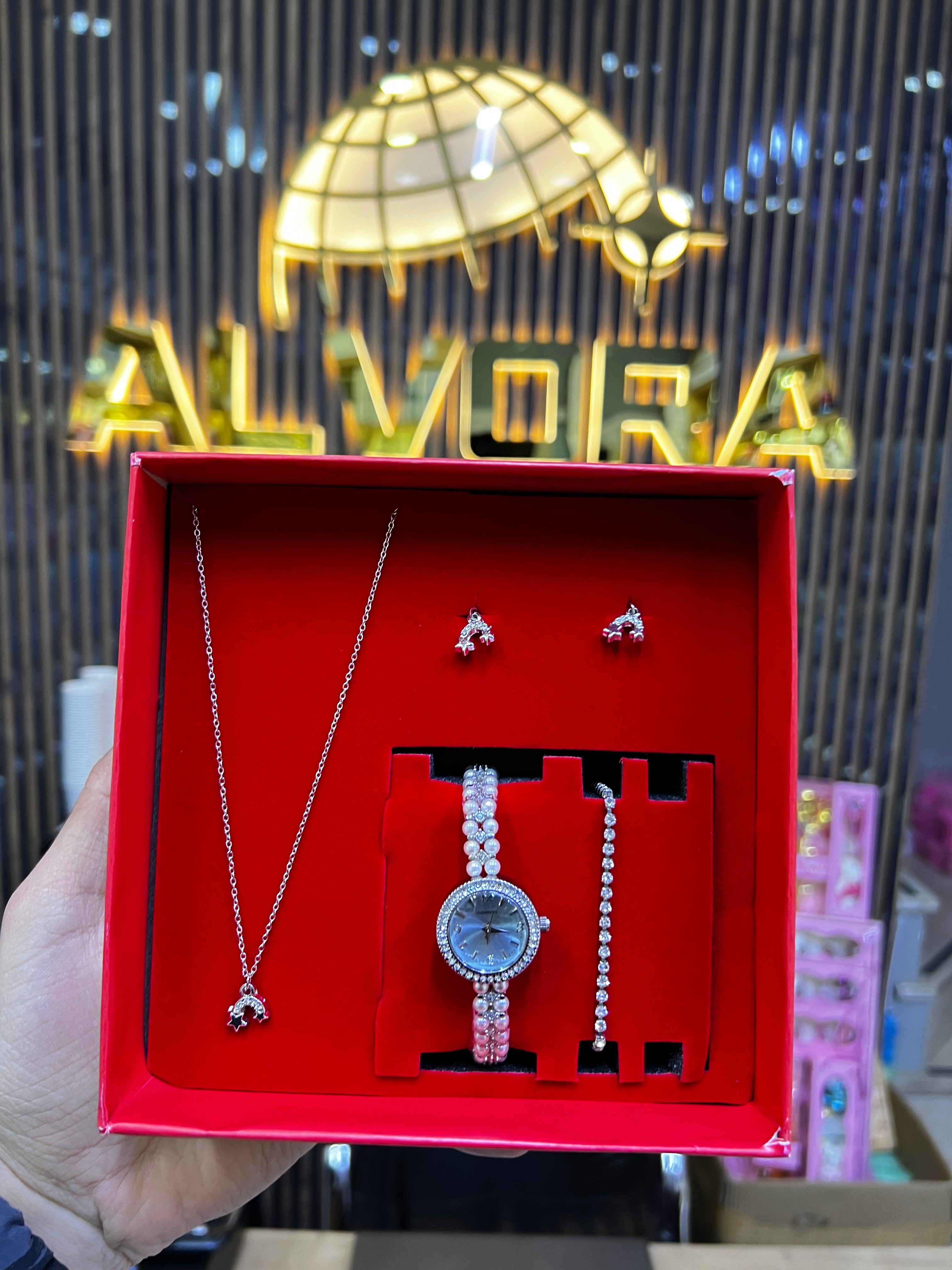 KOMBİN SET 5 PARÇA ÇELİK SAAT ALV-K 166