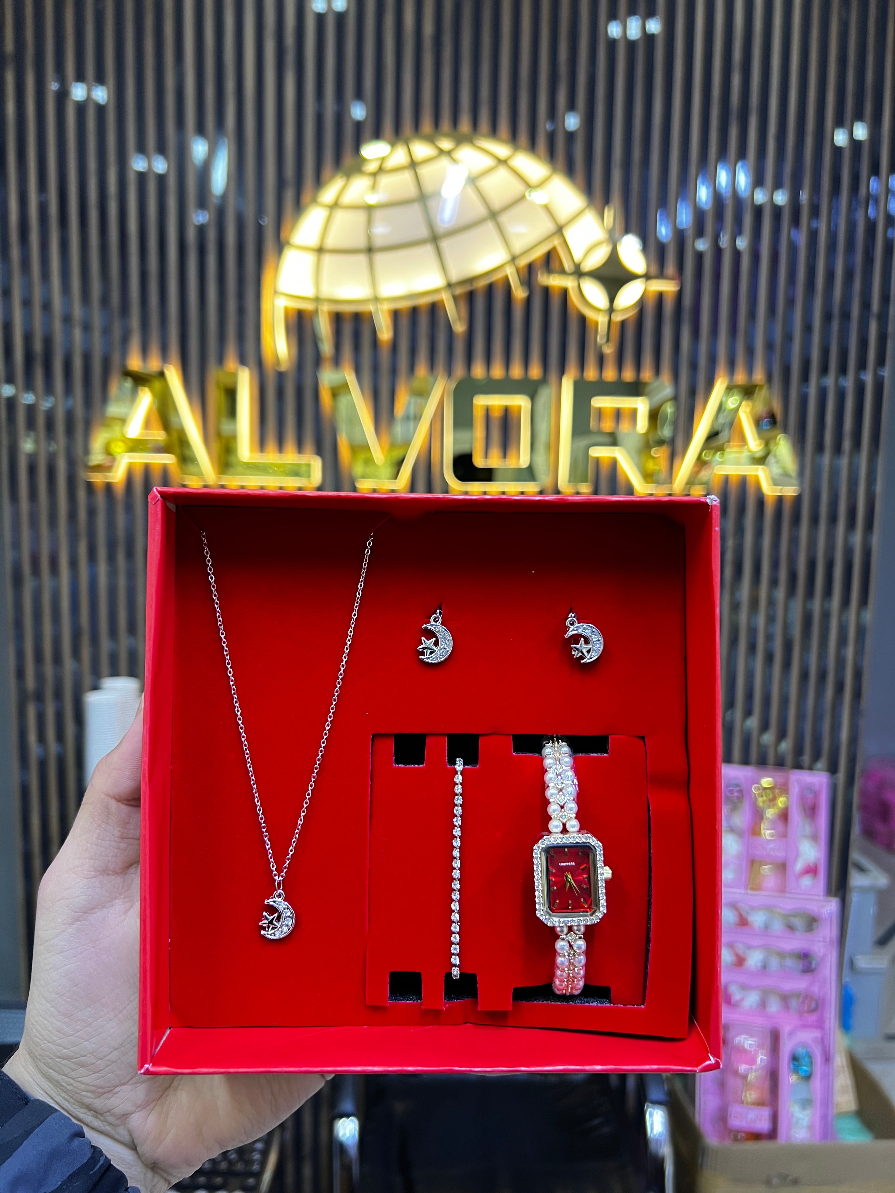 KOMBİN SET 5 PARÇA ÇELİK SAAT ALV-K 166