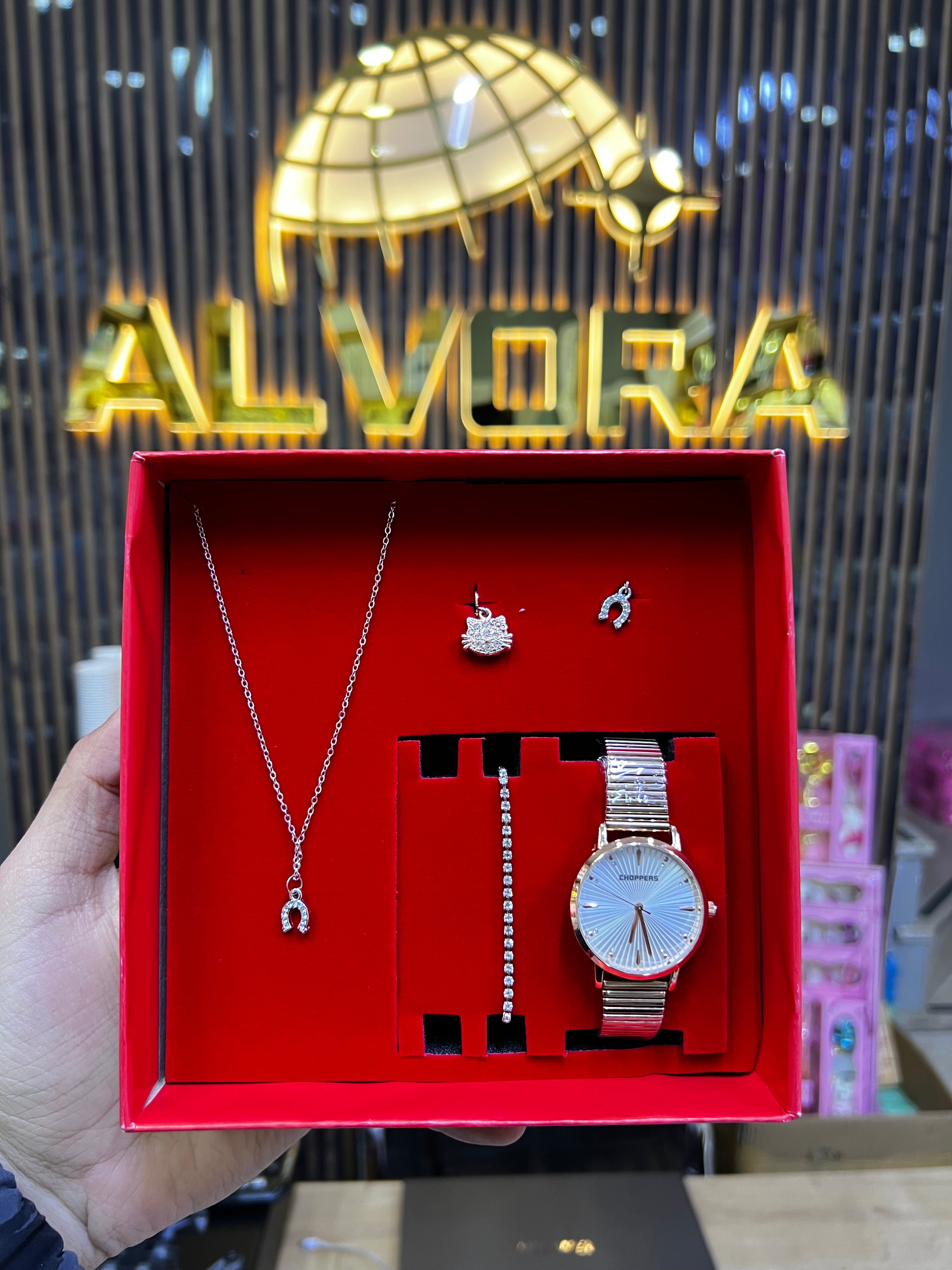 KOMBİN SET 5 PARÇA ÇELİK SAAT ALV-K 166