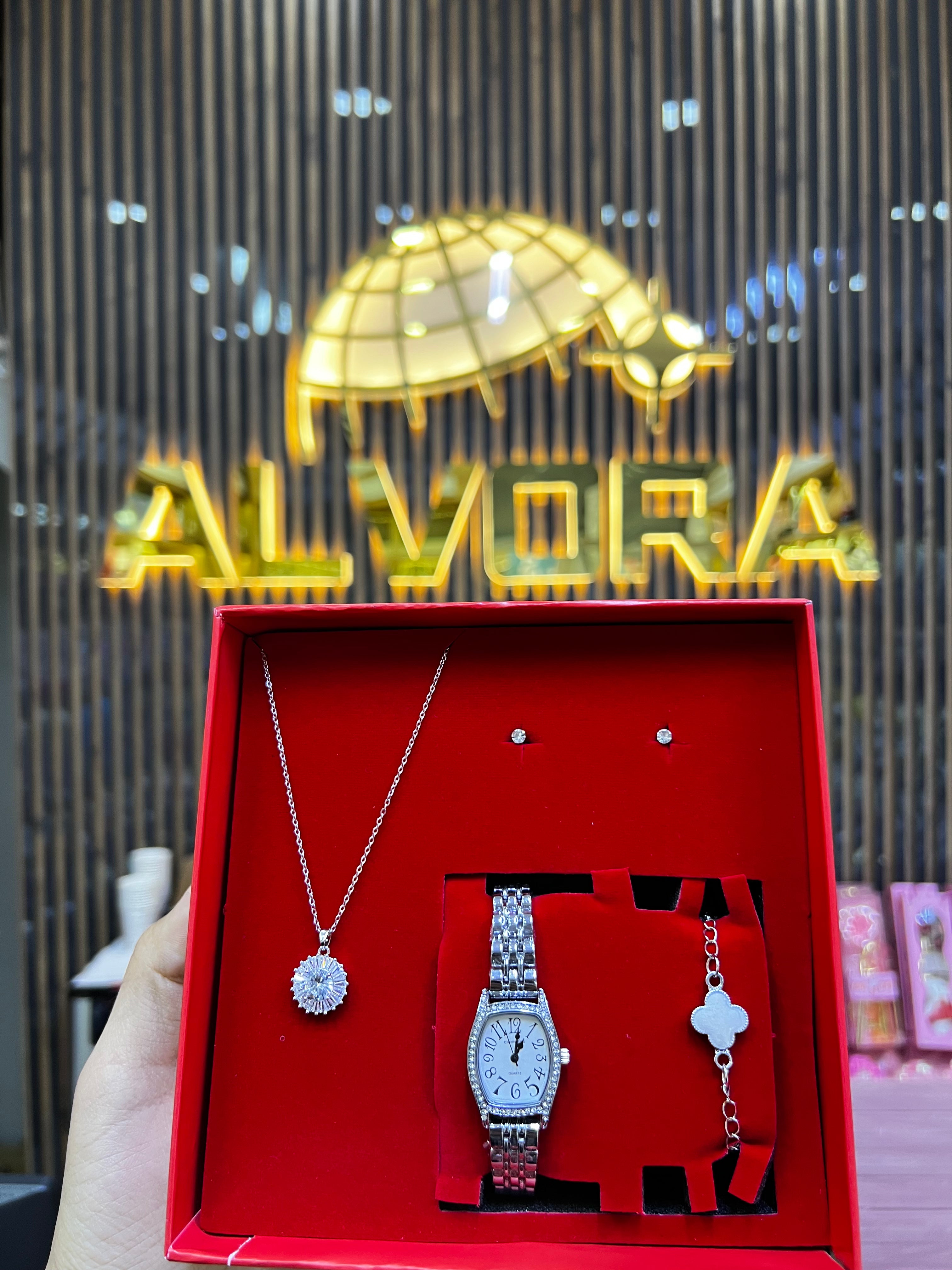 KOMBİN SET 5 PARÇA ÇELİK SAAT ALV-K 166