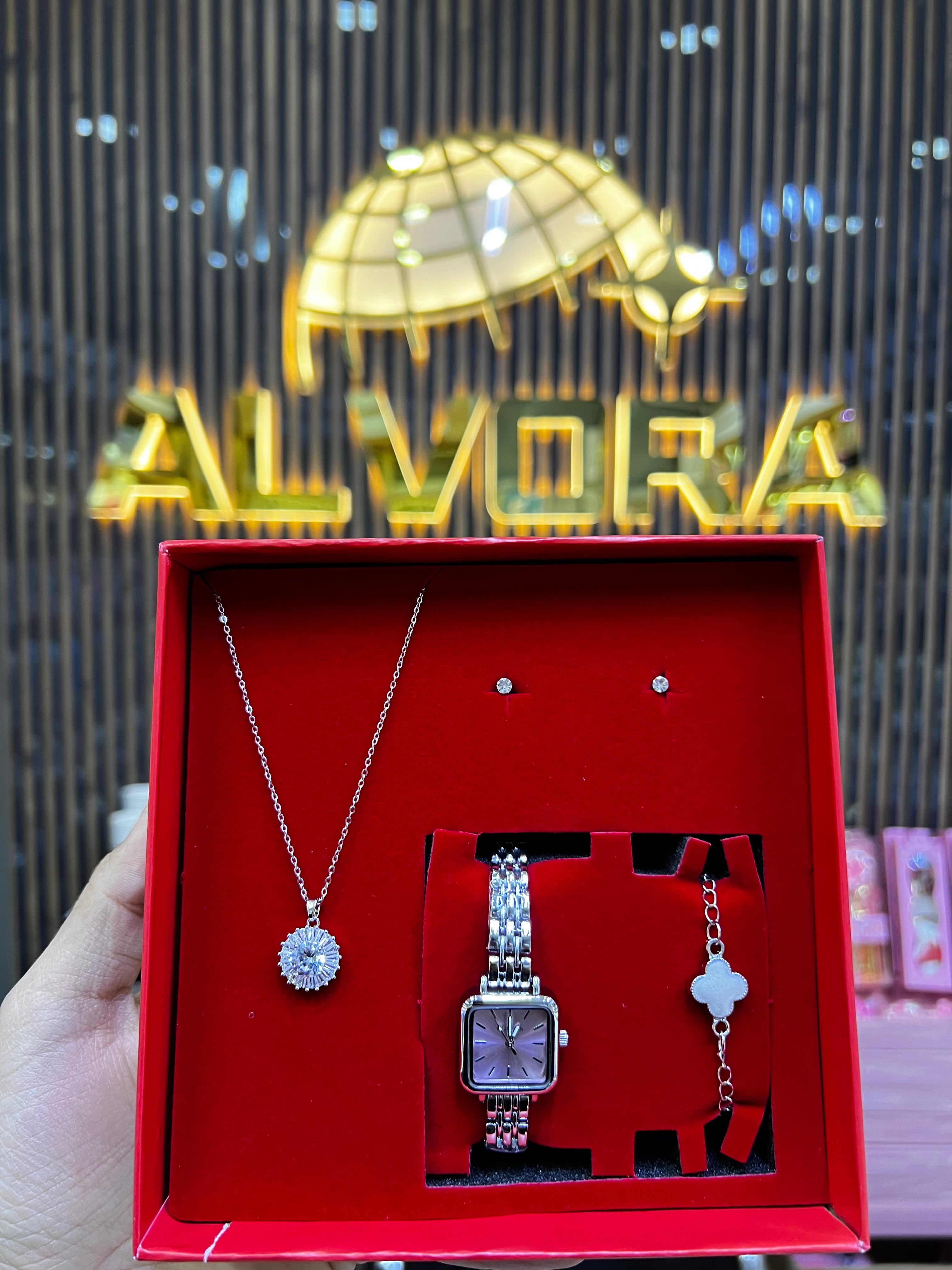 KOMBİN SET 5 PARÇA ÇELİK SAAT ALV-K 166