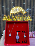 KOMBİN SET 5 PARÇA ÇELİK SAAT ALV-K 166