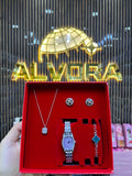 KOMBİN SET 5 PARÇA ÇELİK SAAT ALV-K 166