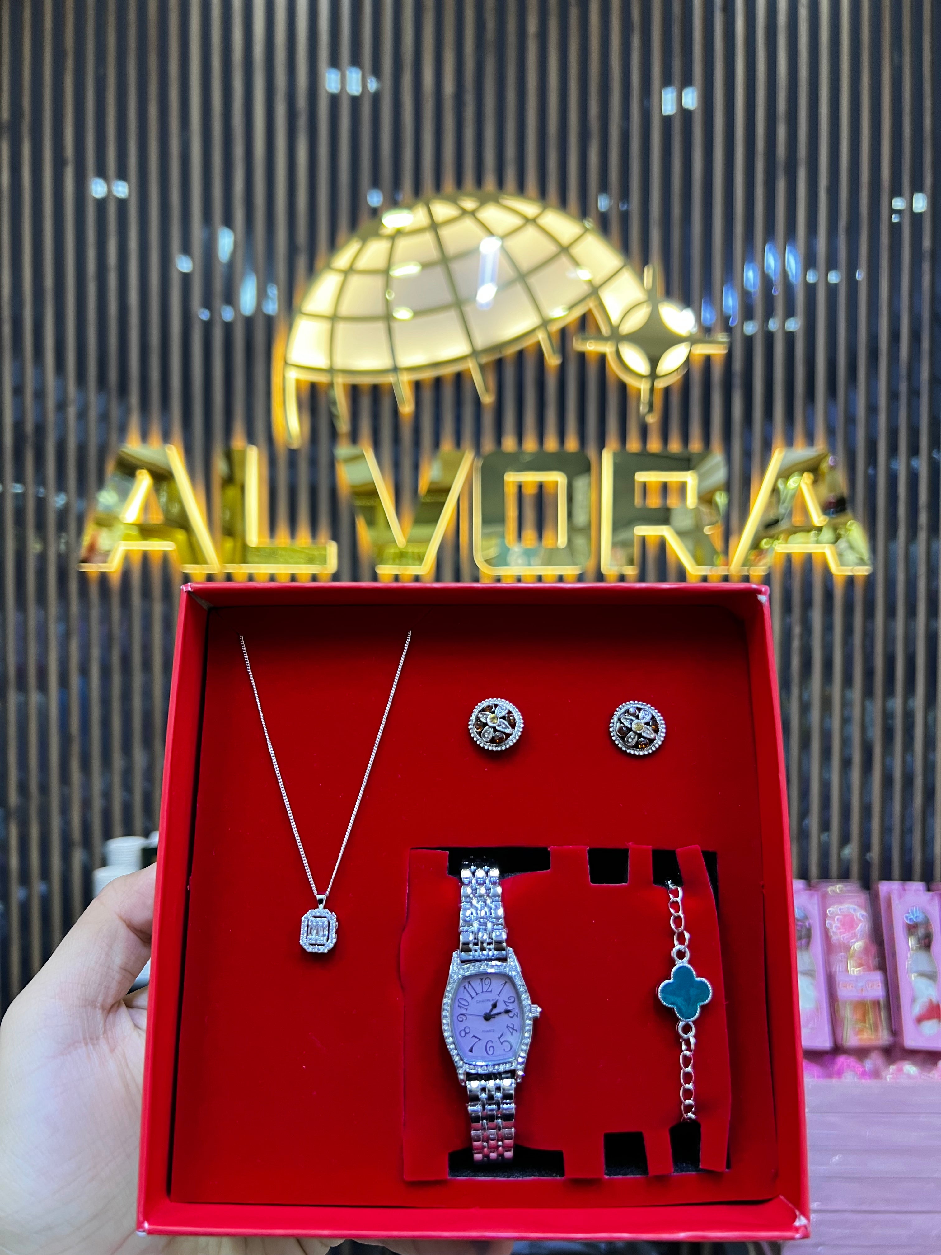 KOMBİN SET 5 PARÇA ÇELİK SAAT ALV-K 166