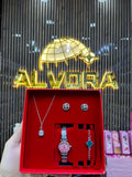 KOMBİN SET 5 PARÇA ÇELİK SAAT ALV-K 166