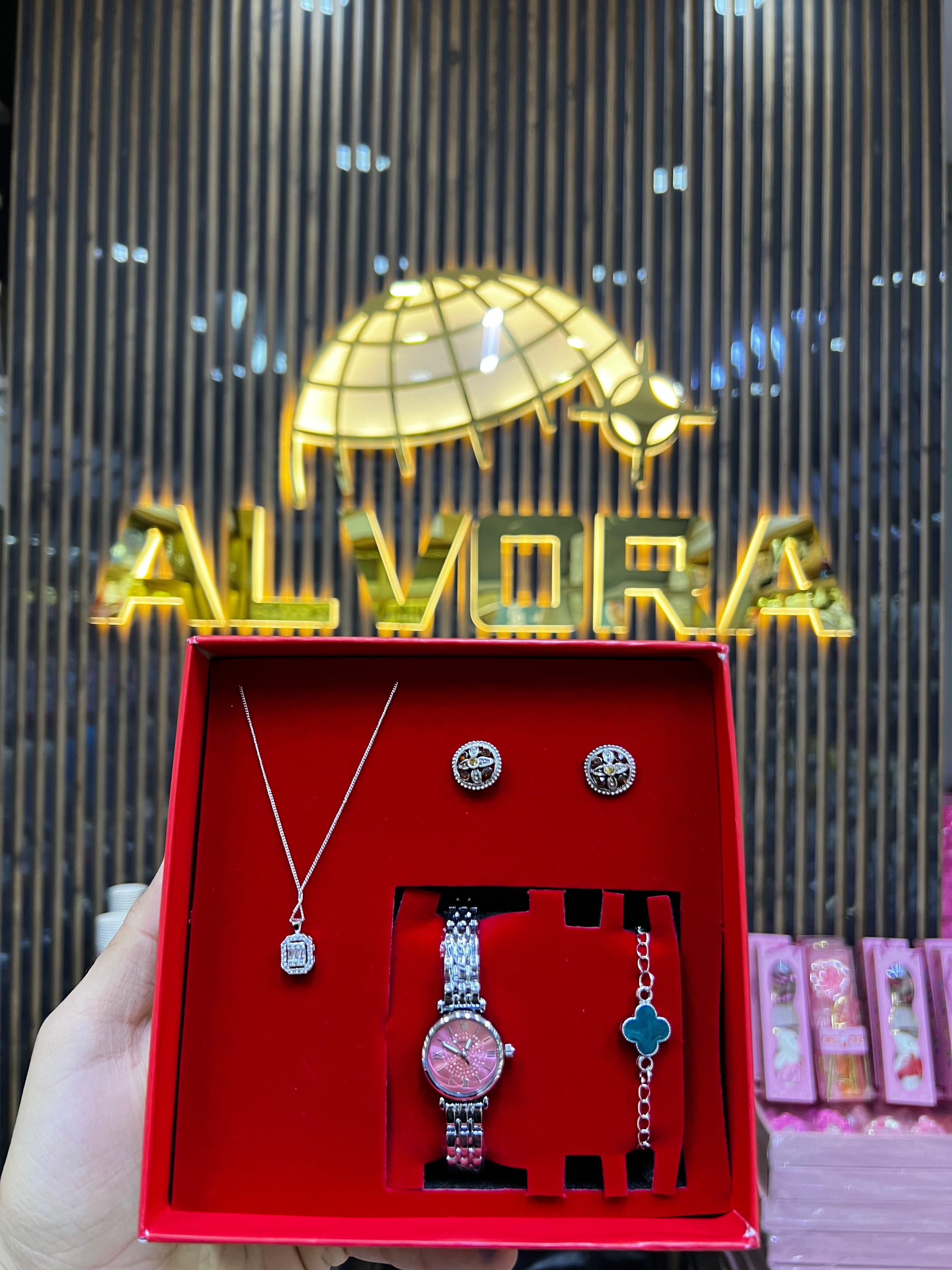 KOMBİN SET 5 PARÇA ÇELİK SAAT ALV-K 166
