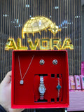 KOMBİN SET 5 PARÇA ÇELİK SAAT ALV-K 166