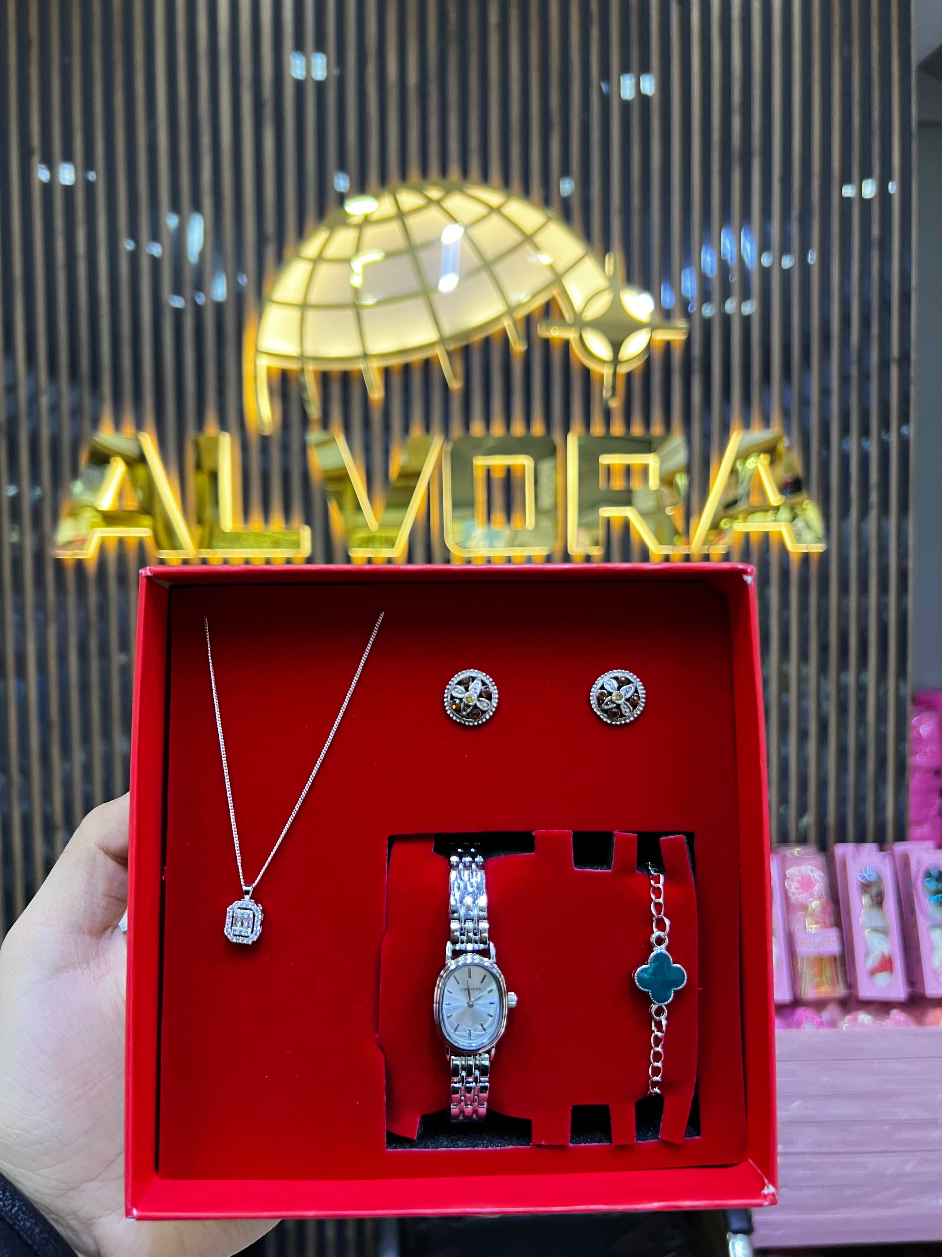 KOMBİN SET 5 PARÇA ÇELİK SAAT ALV-K 166