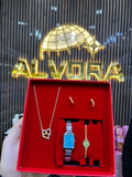 KOMBİN SET 5 PARÇA ÇELİK SAAT ALV-K 166