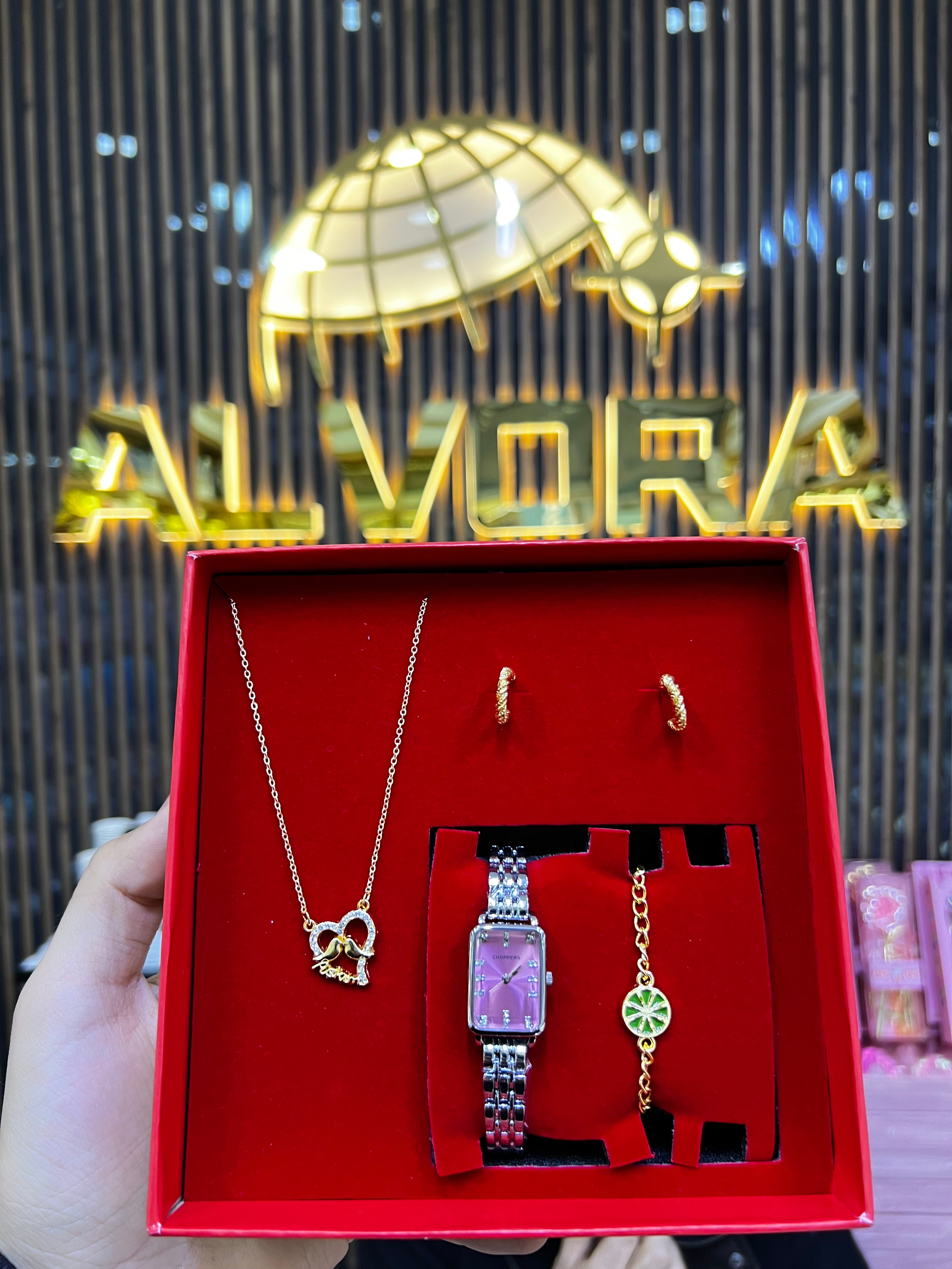 KOMBİN SET 5 PARÇA ÇELİK SAAT ALV-K 166