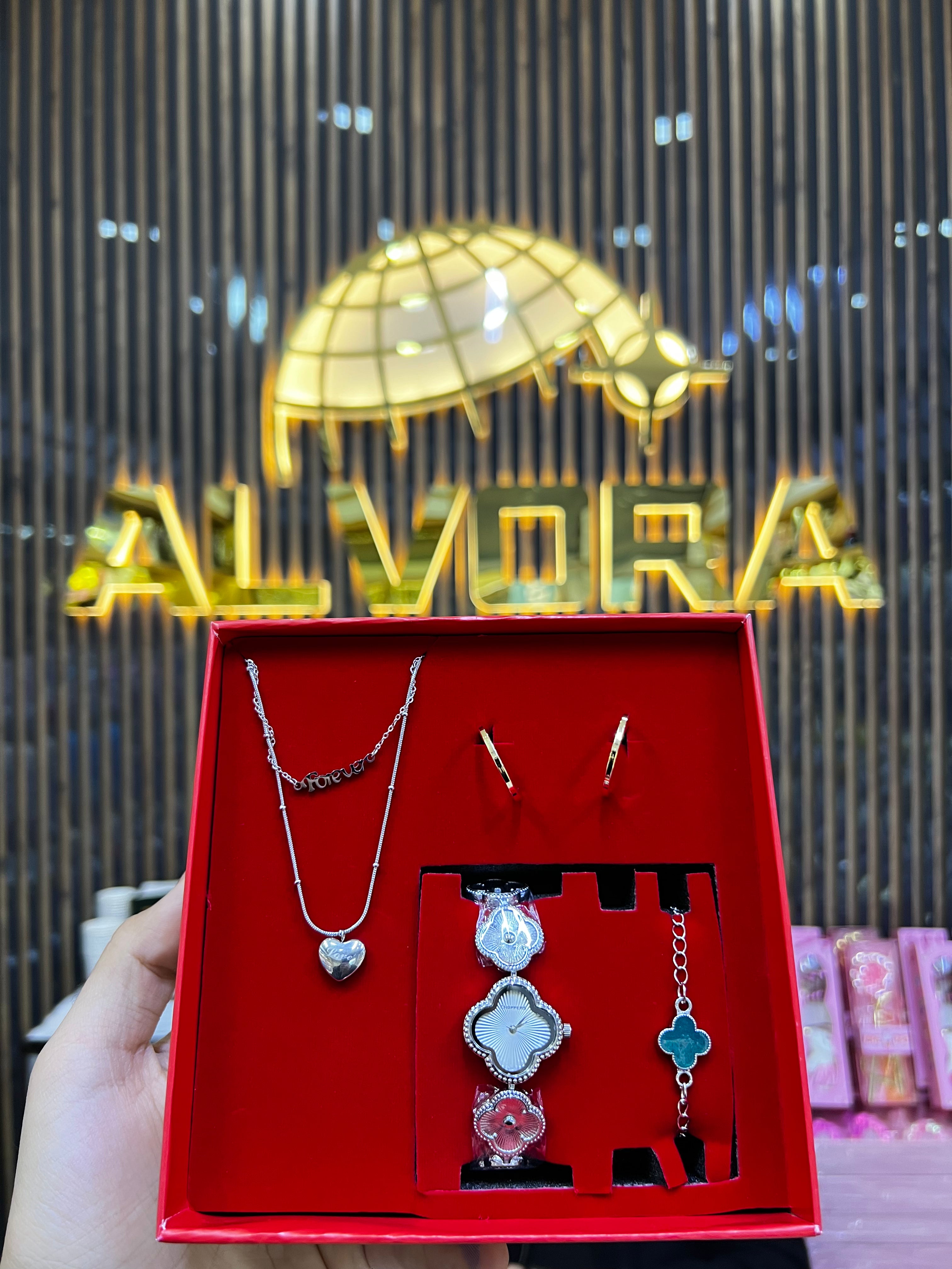 KOMBİN SET 5 PARÇA ÇELİK SAAT ALV-K 166