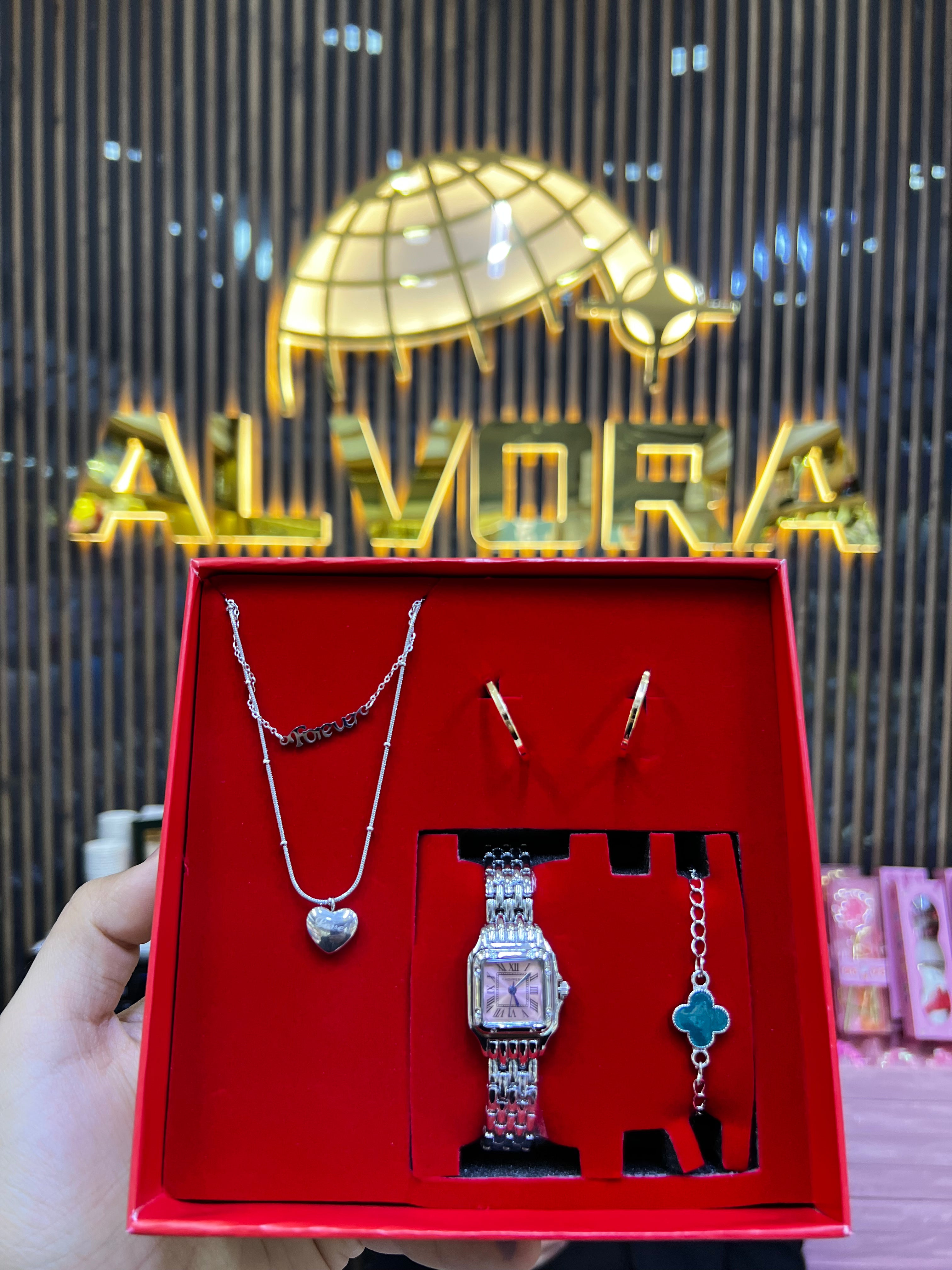 KOMBİN SET 5 PARÇA ÇELİK SAAT ALV-K 166