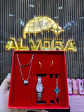 KOMBİN SET 5 PARÇA ÇELİK SAAT ALV-K 166
