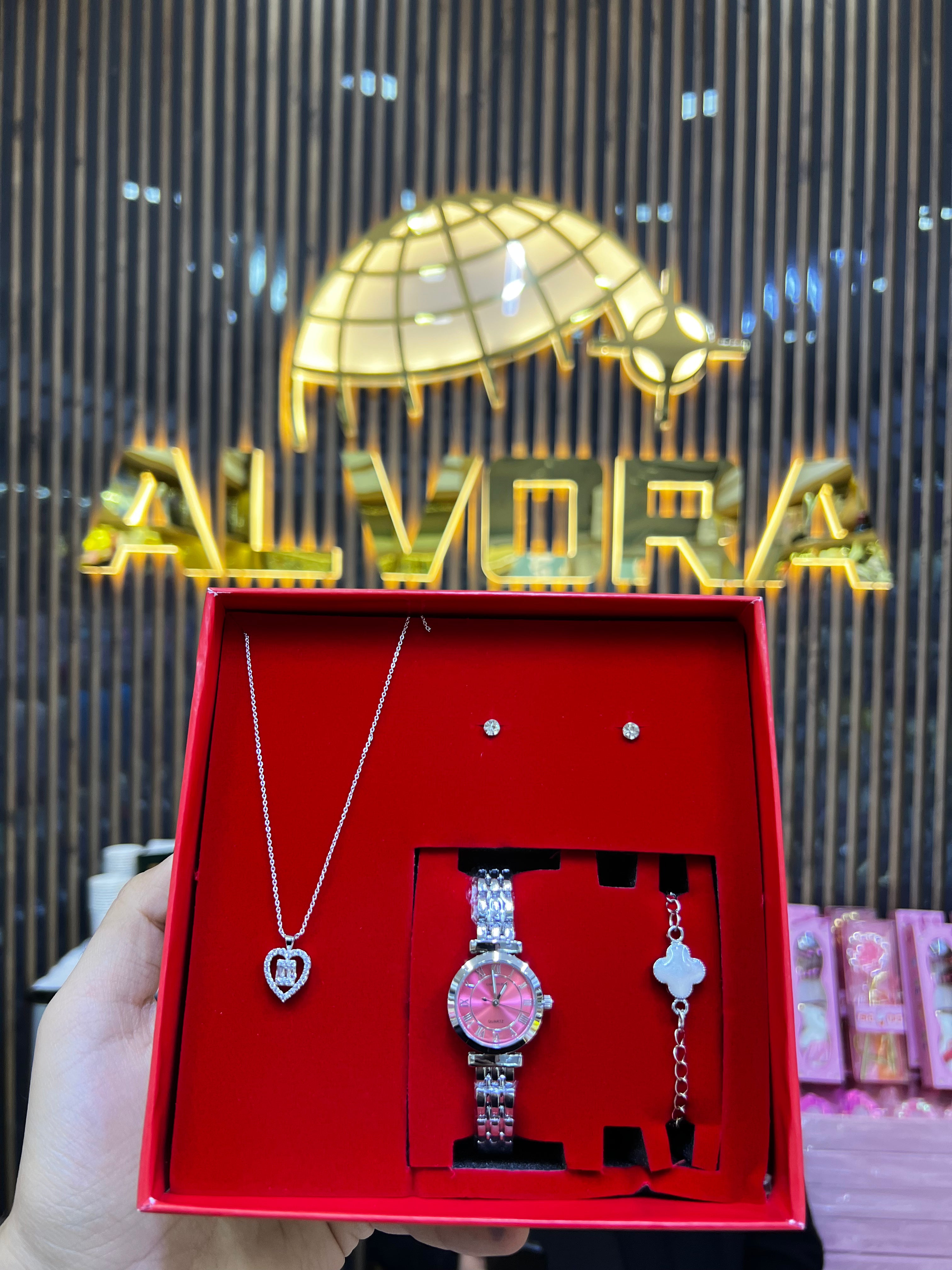 KOMBİN SET 5 PARÇA ÇELİK SAAT ALV-K 166