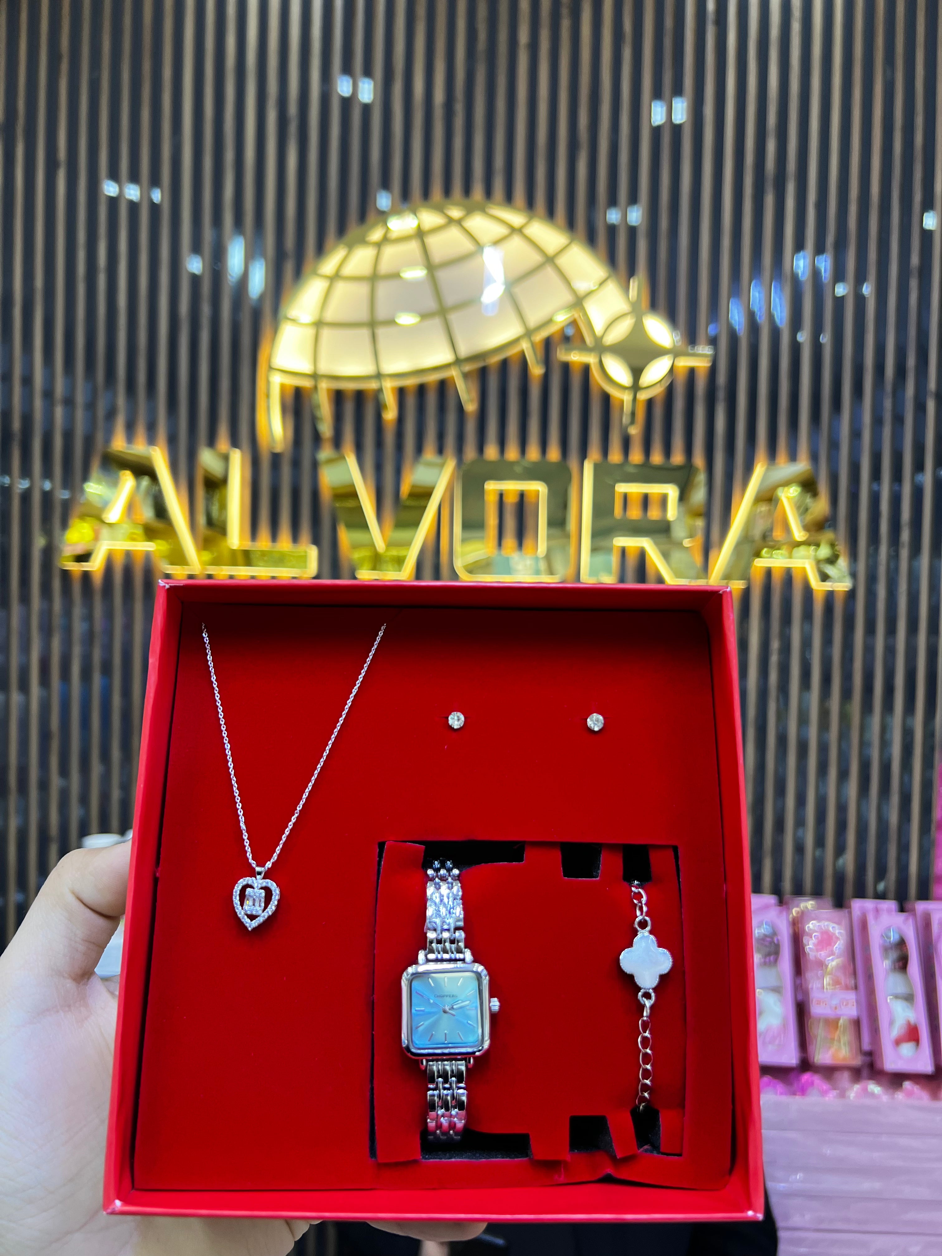 KOMBİN SET 5 PARÇA ÇELİK SAAT ALV-K 166