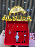 KOMBİN SET 5 PARÇA ÇELİK SAAT ALV-K 166