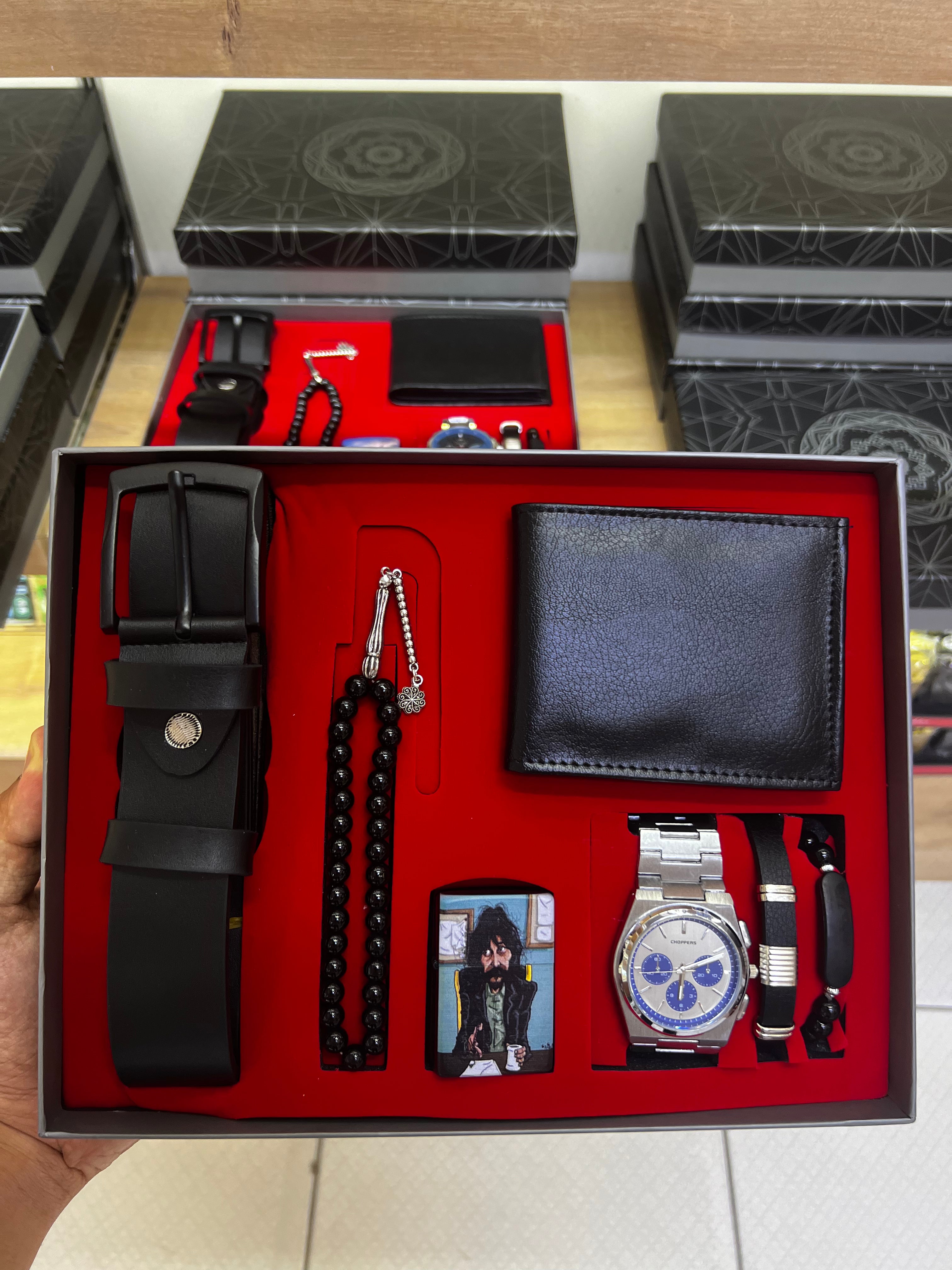 KOMBİN SET 7 PARÇA ÇELİK SAAT ALV-K 162