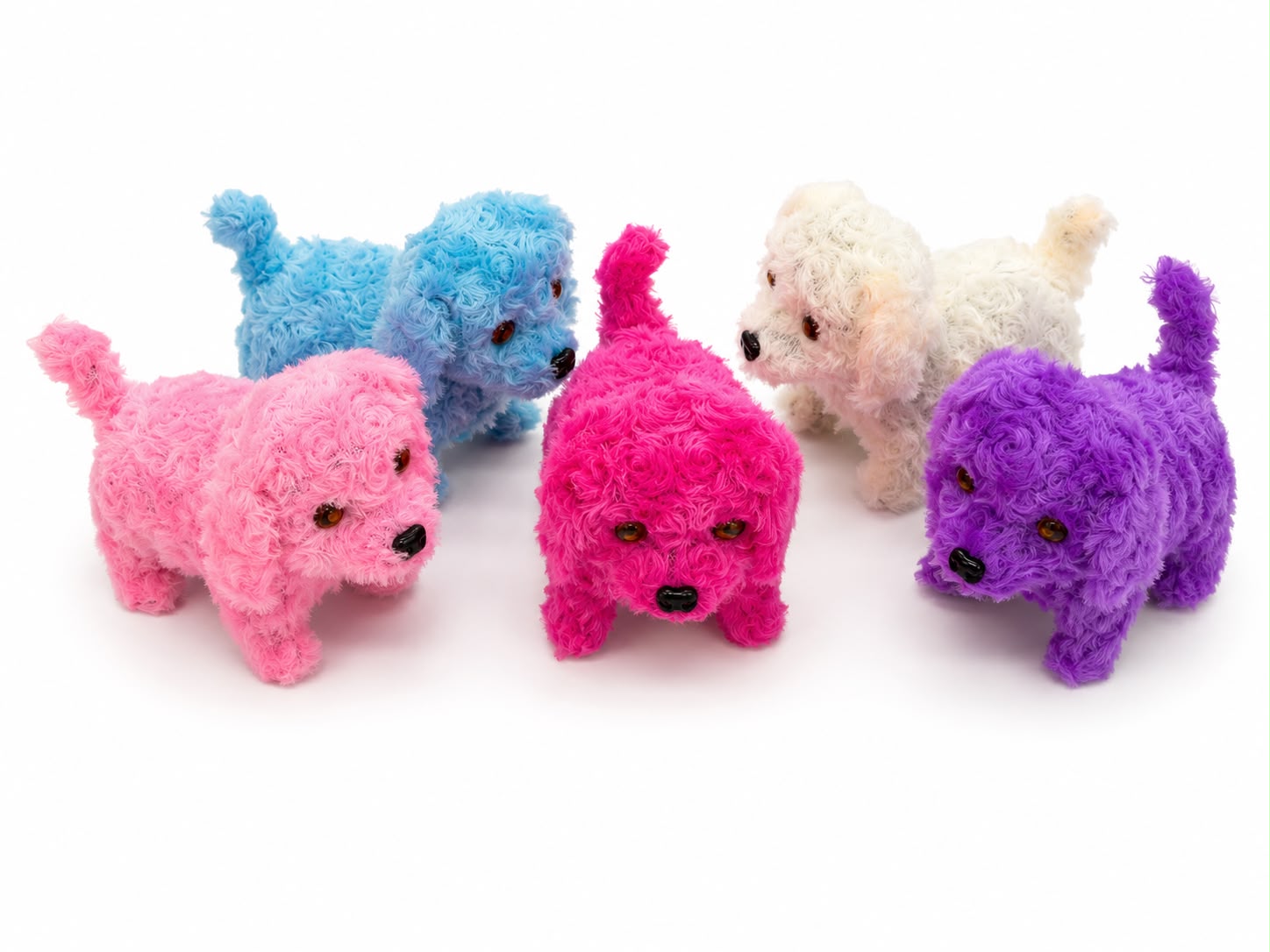 SEVİMLİ KÖPEK PELUŞ DOKULU PİLLİ *140 ALV-2
