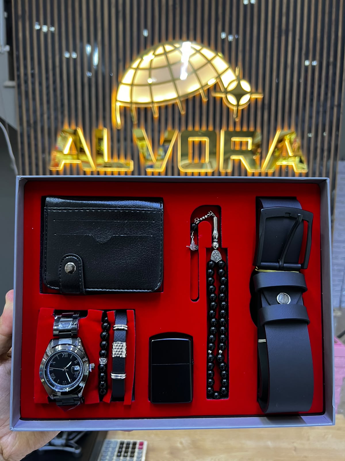 KOMBİN SET 7 PARÇA ÇELİK SAAT ALV-K 162