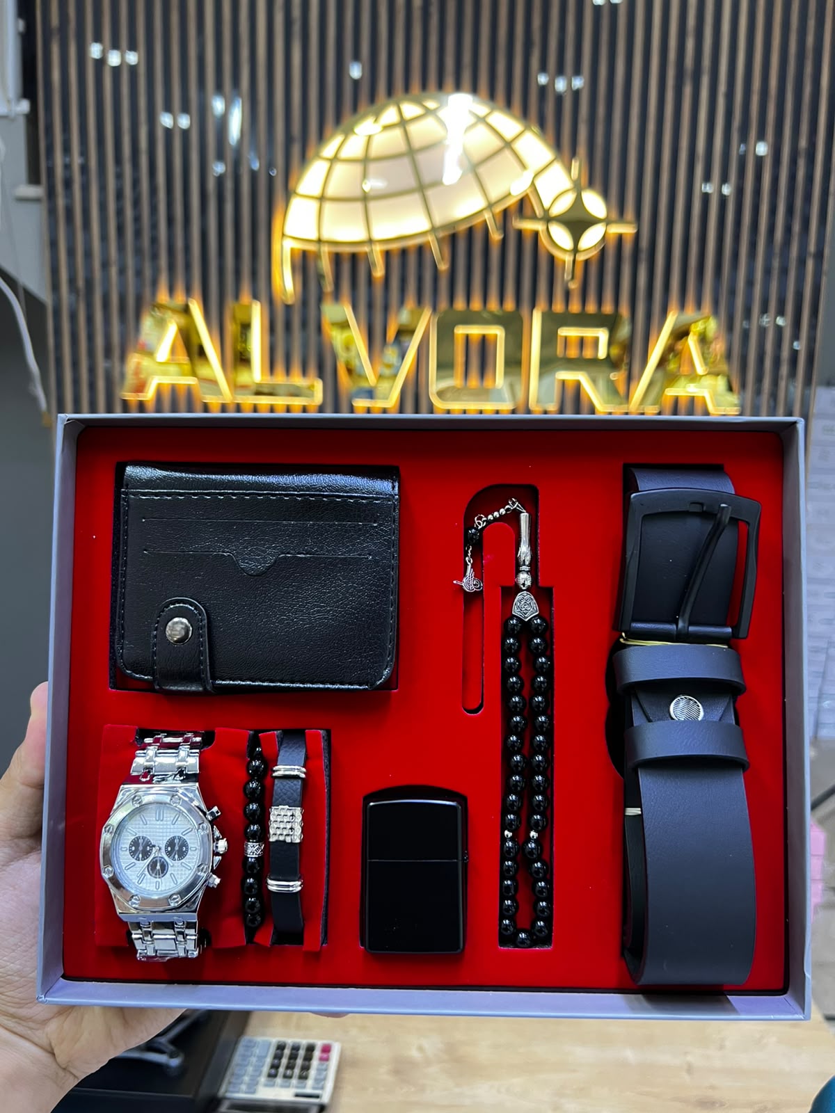 KOMBİN SET 7 PARÇA ÇELİK SAAT ALV-K 162