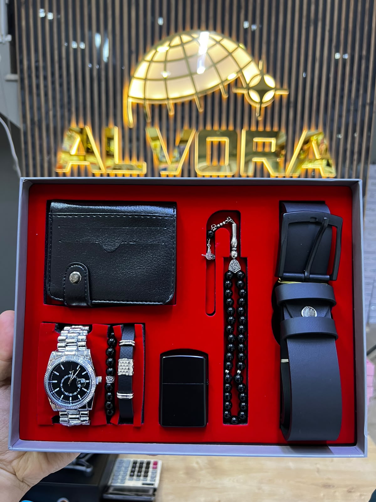 KOMBİN SET 7 PARÇA ÇELİK SAAT ALV-K 162