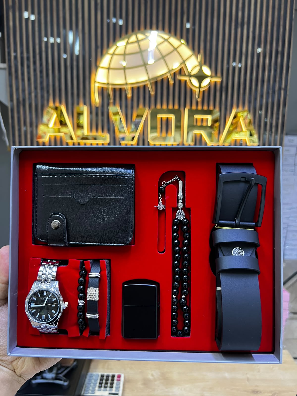KOMBİN SET 7 PARÇA ÇELİK SAAT ALV-K 162