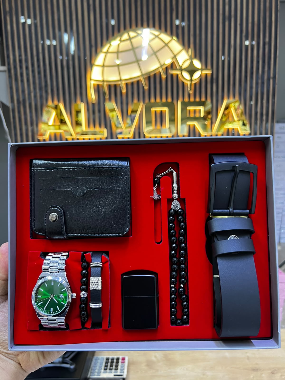 KOMBİN SET 7 PARÇA ÇELİK SAAT ALV-K 162