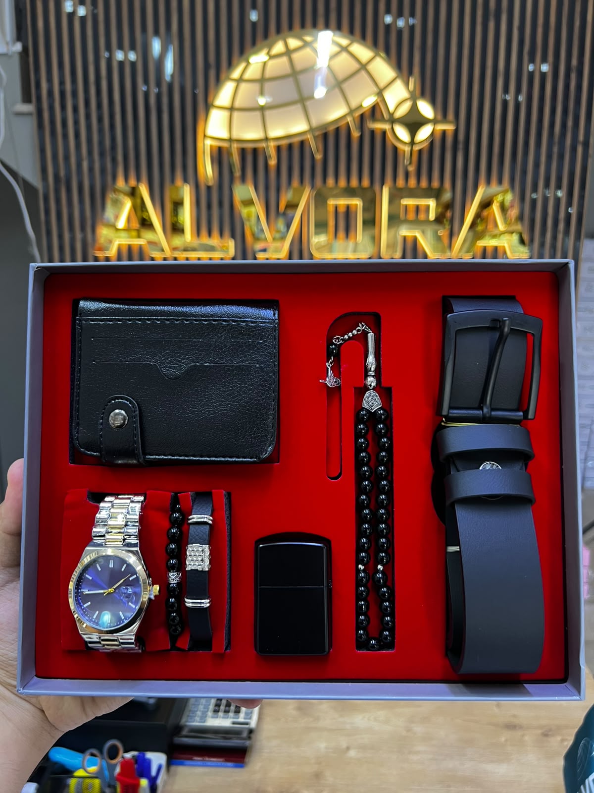 KOMBİN SET 7 PARÇA ÇELİK SAAT ALV-K 162