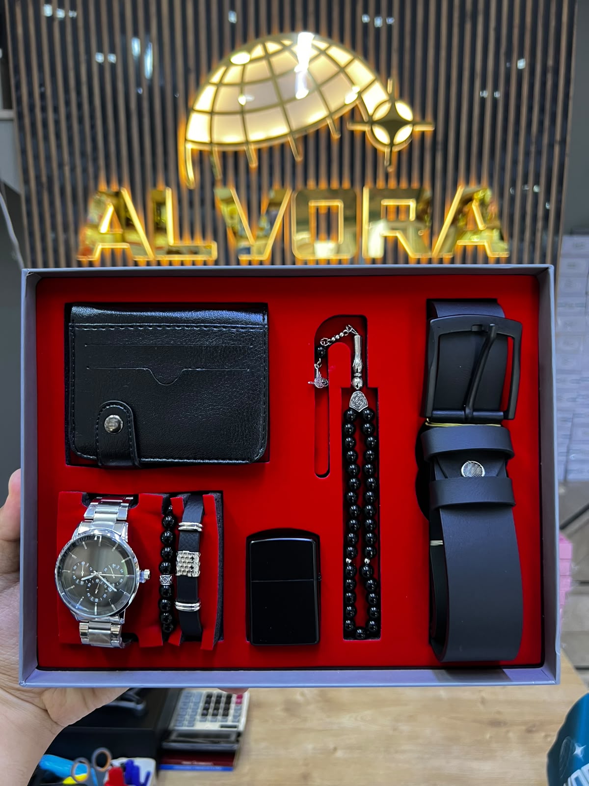 KOMBİN SET 7 PARÇA ÇELİK SAAT ALV-K 162