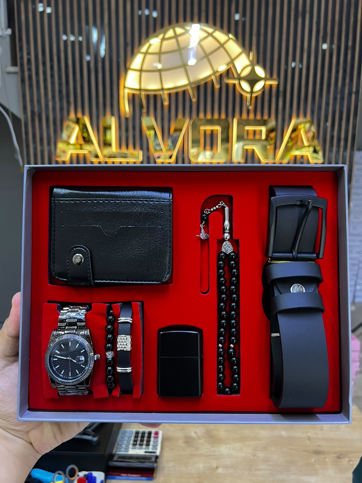 KOMBİN SET 7 PARÇA ÇELİK SAAT ALV-K 162