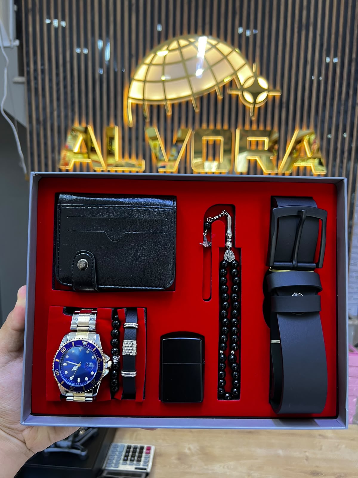 KOMBİN SET 7 PARÇA ÇELİK SAAT ALV-K 162