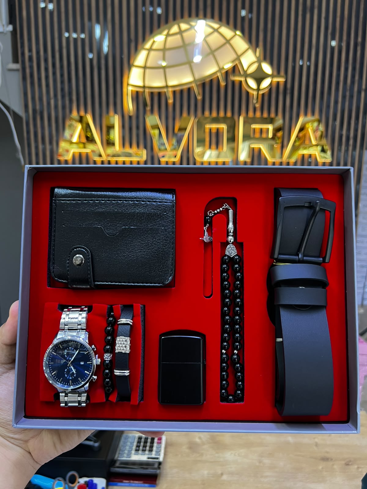 KOMBİN SET 7 PARÇA ÇELİK SAAT ALV-K 162