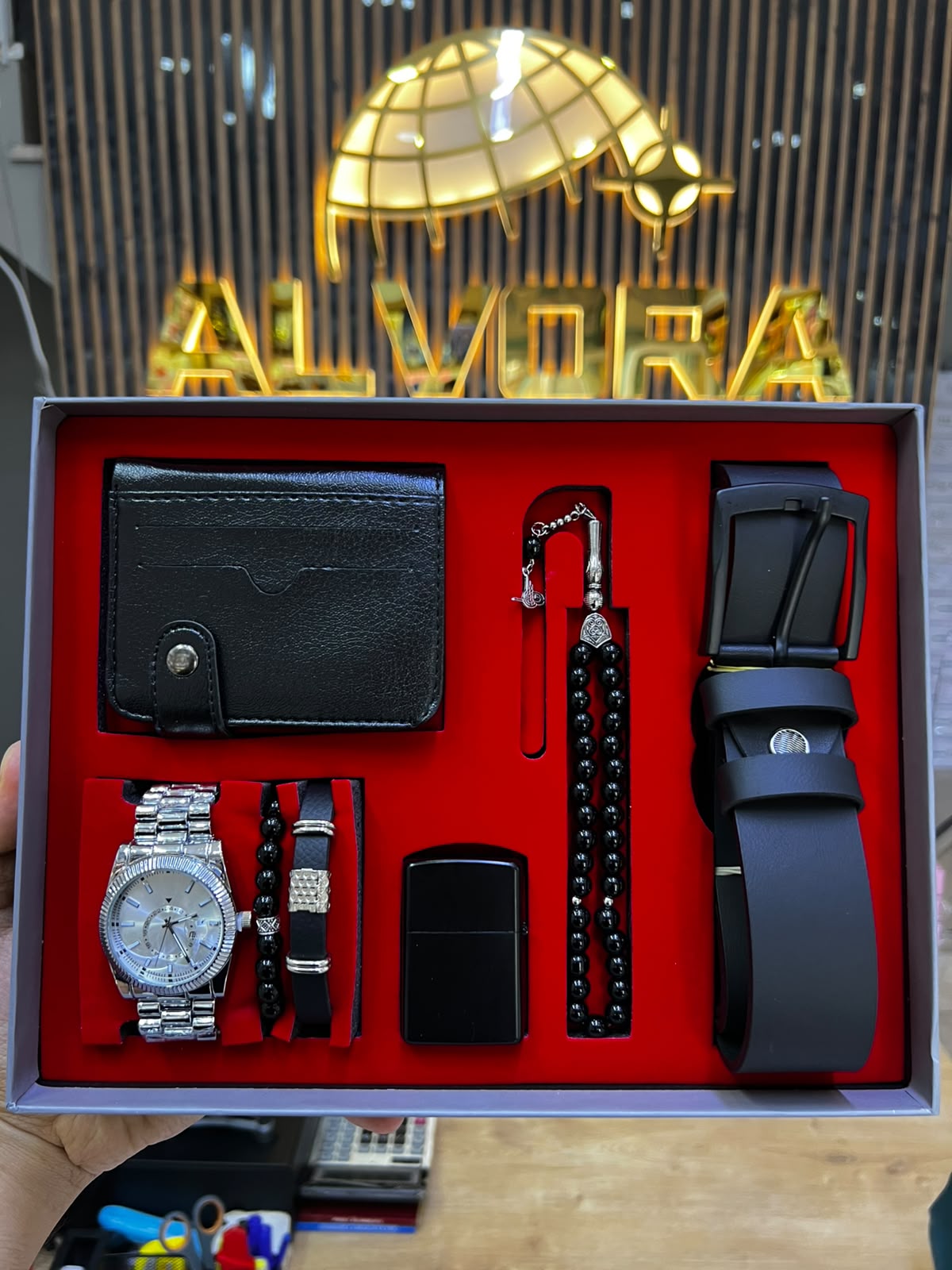 KOMBİN SET 7 PARÇA ÇELİK SAAT ALV-K 162