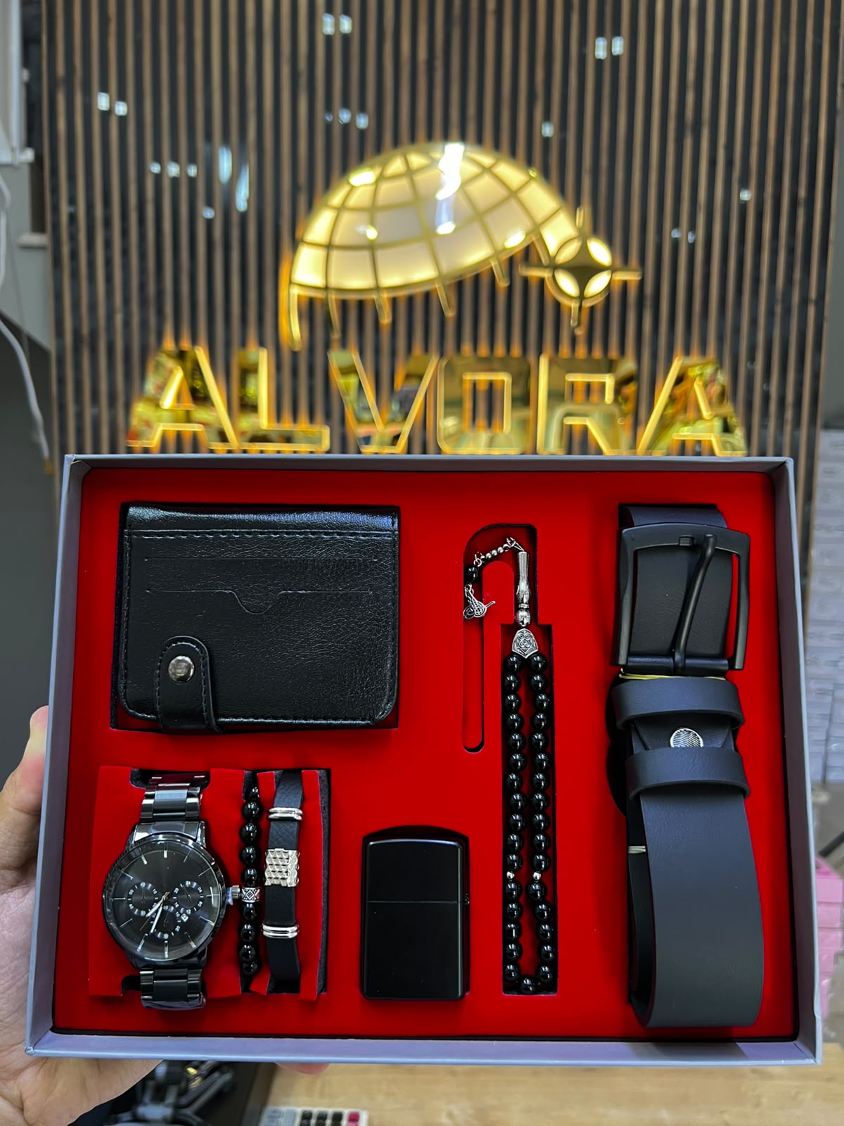 KOMBİN SET 7 PARÇA ÇELİK SAAT ALV-K 162
