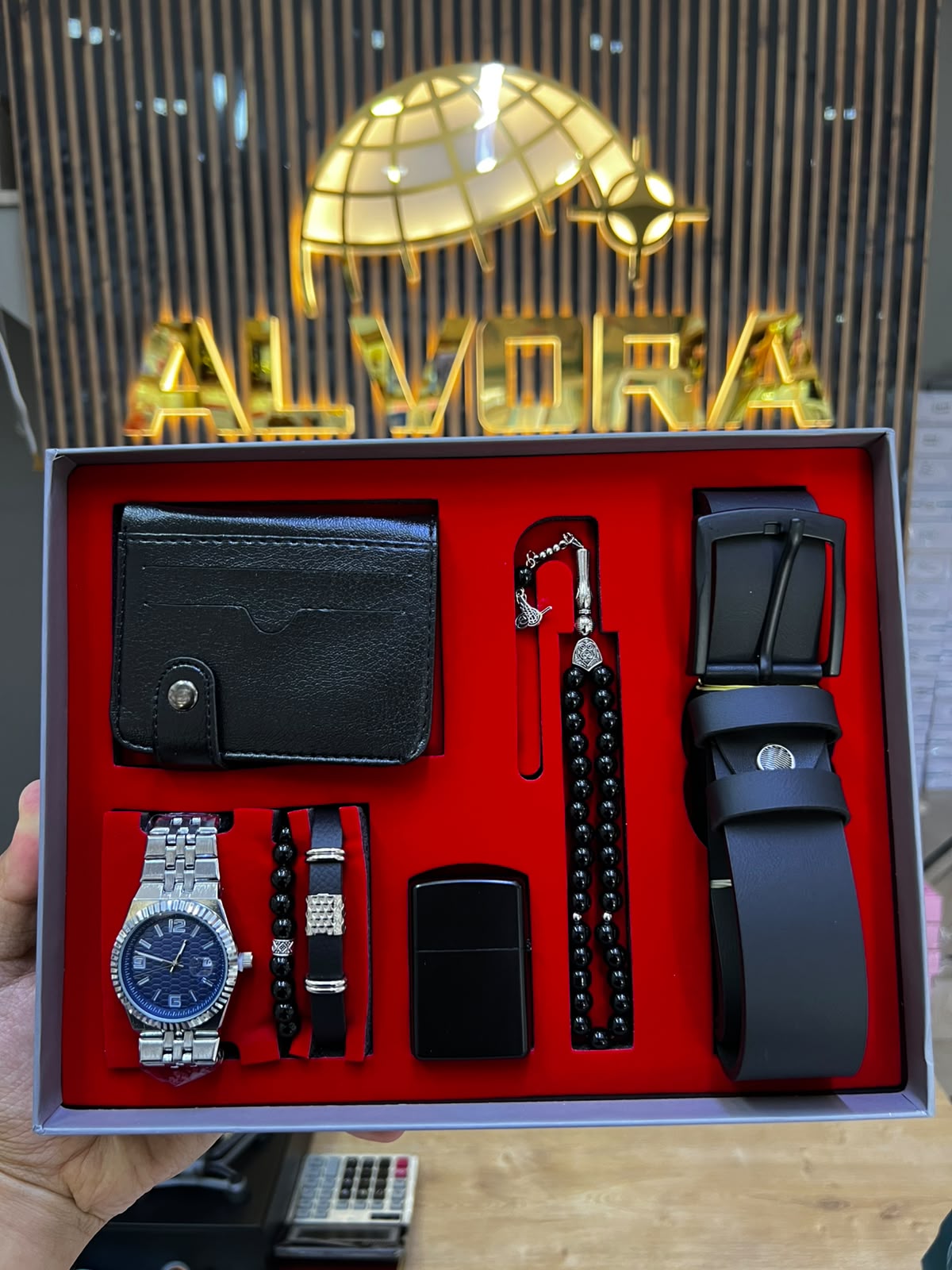 KOMBİN SET 7 PARÇA ÇELİK SAAT ALV-K 162