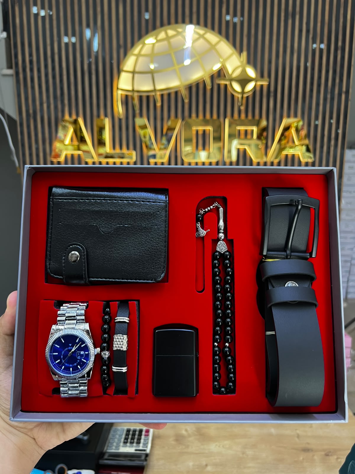 KOMBİN SET 7 PARÇA ÇELİK SAAT ALV-K 162